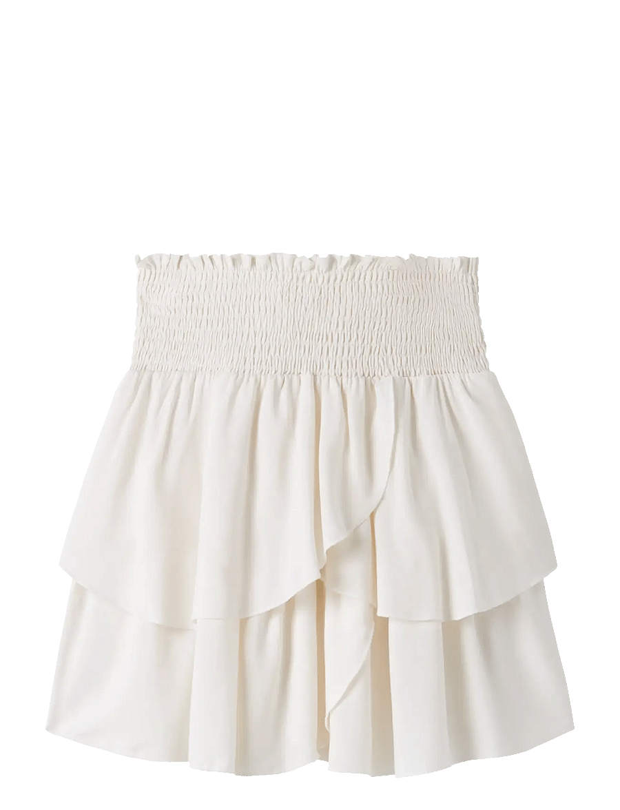 LMTD - NLFSANDYY SOLID SHORT SKIRT - korte nederdele - white alyssum - 0