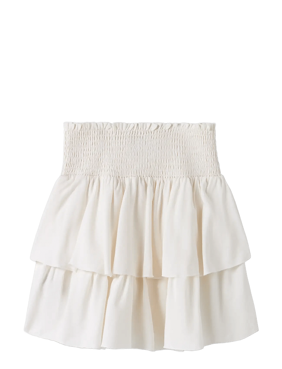 LMTD - NLFSANDYY SOLID SHORT SKIRT - korte nederdele - white alyssum - 1
