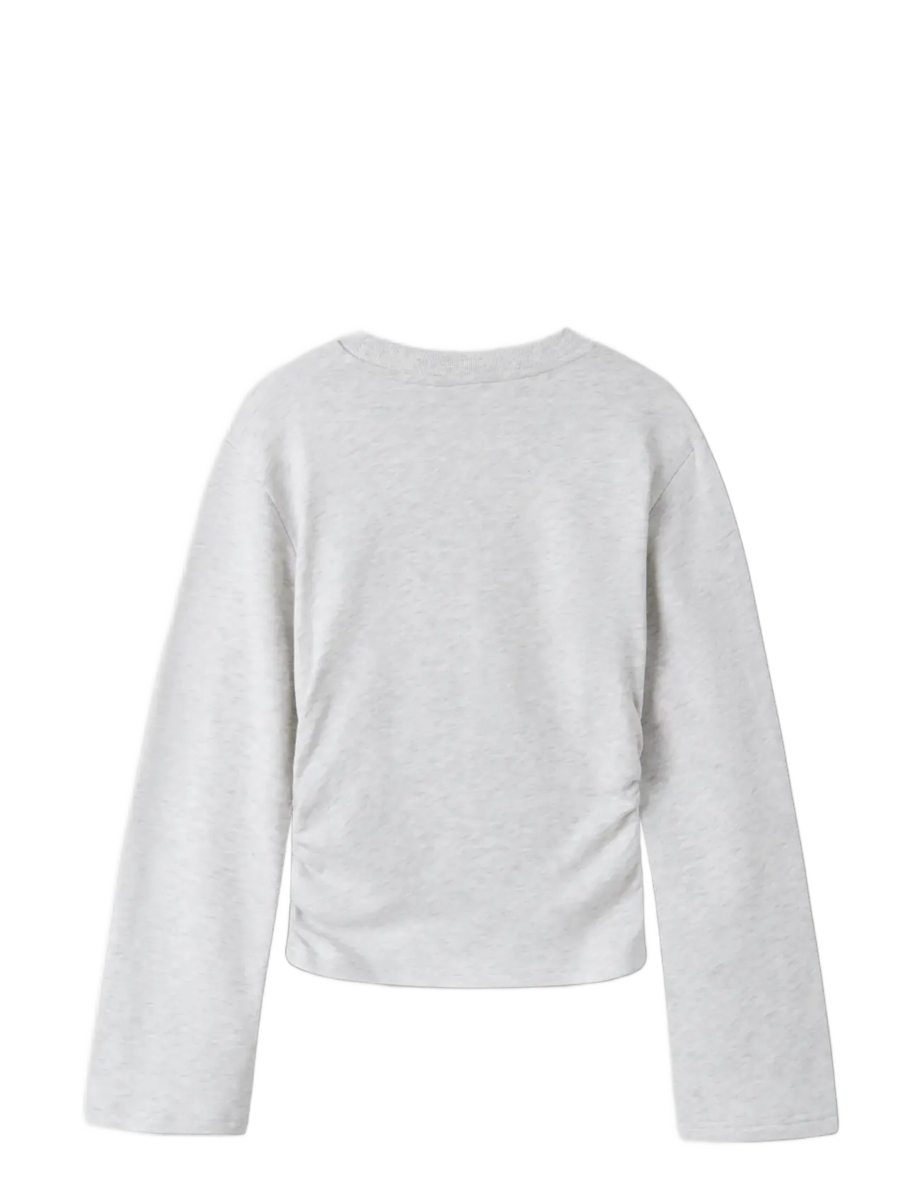 LMTD - NLFNIZU LS RUCHED SWEAT - sweatshirts - light grey melange - 1