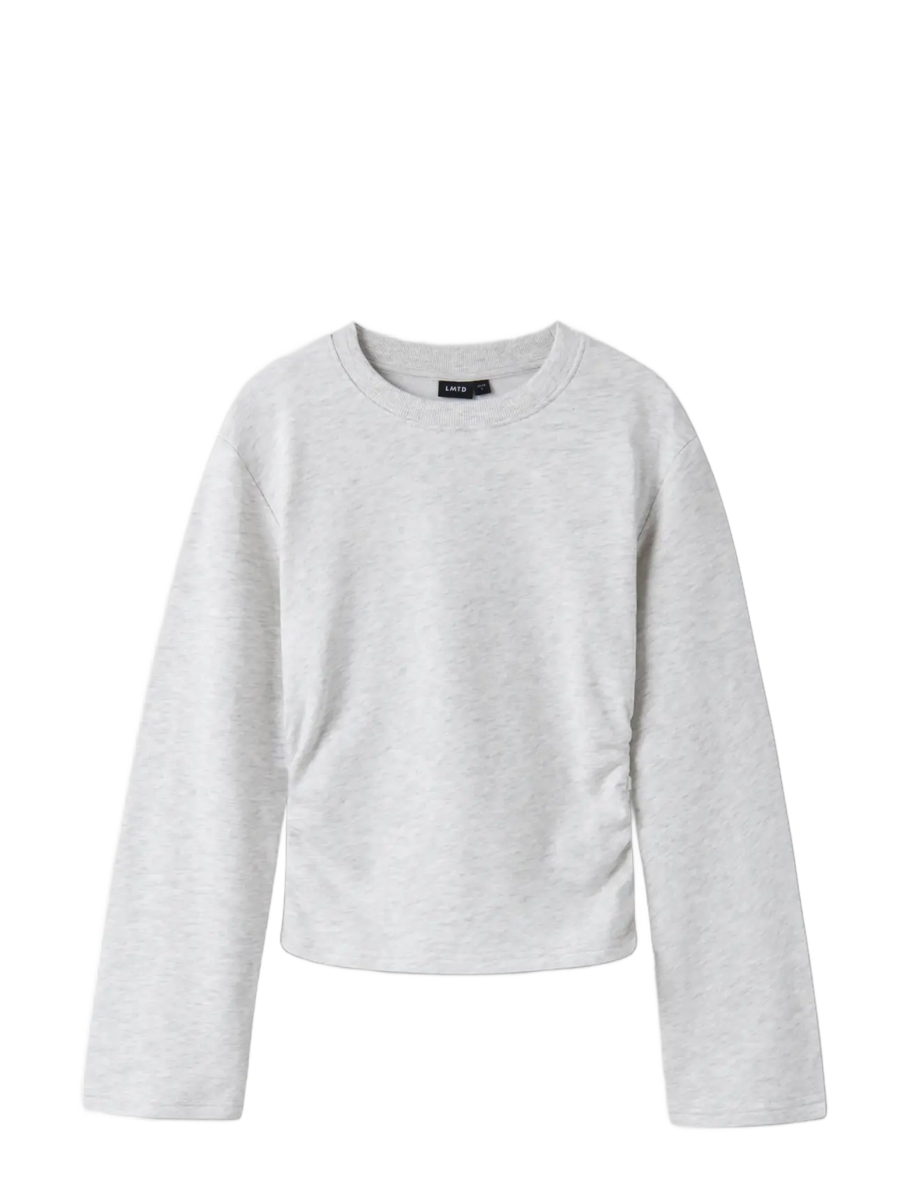 LMTD - NLFNIZU LS RUCHED SWEAT - sweatshirts - light grey melange - 2