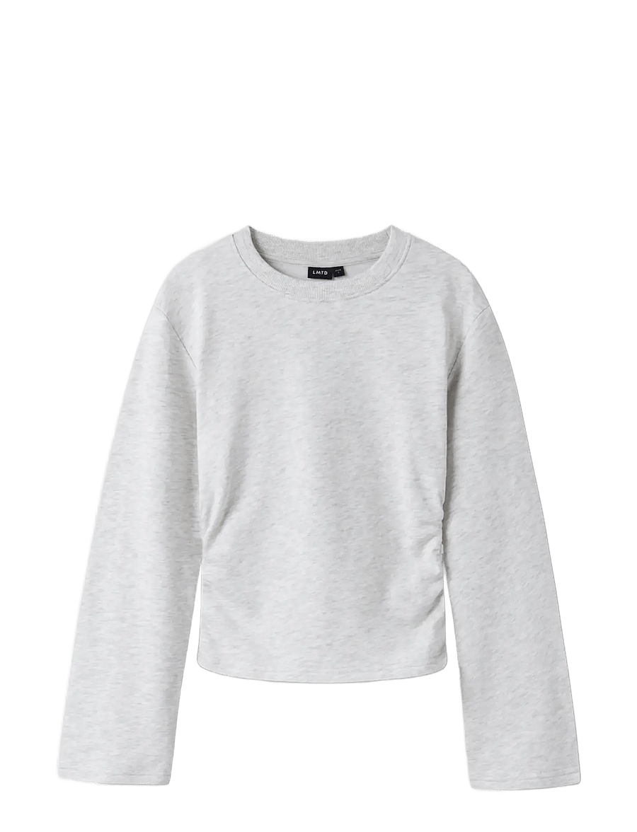 LMTD - NLFNIZU LS RUCHED SWEAT - sweatshirts - light grey melange - 2