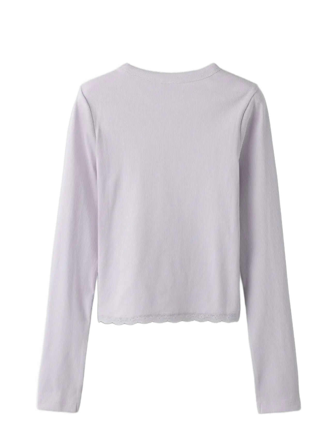 LMTD - NLFNINAJA LS CROP LACE S TOP - långärmade t-shirts - misty lilac - 1