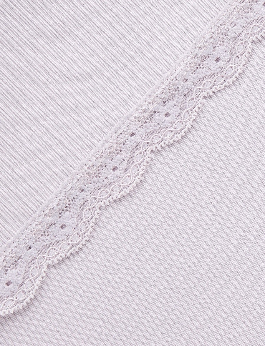 LMTD - NLFNINAJA LS CROP LACE S TOP - långärmade t-shirts - misty lilac - 5