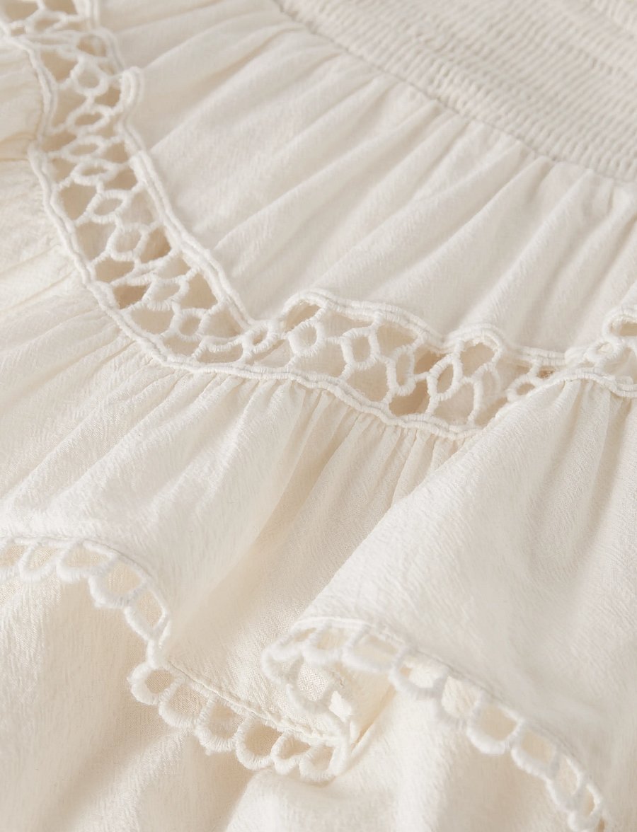 LMTD - NLFLOSTA SHORT SKIRT - korta kjolar - white alyssum - 2
