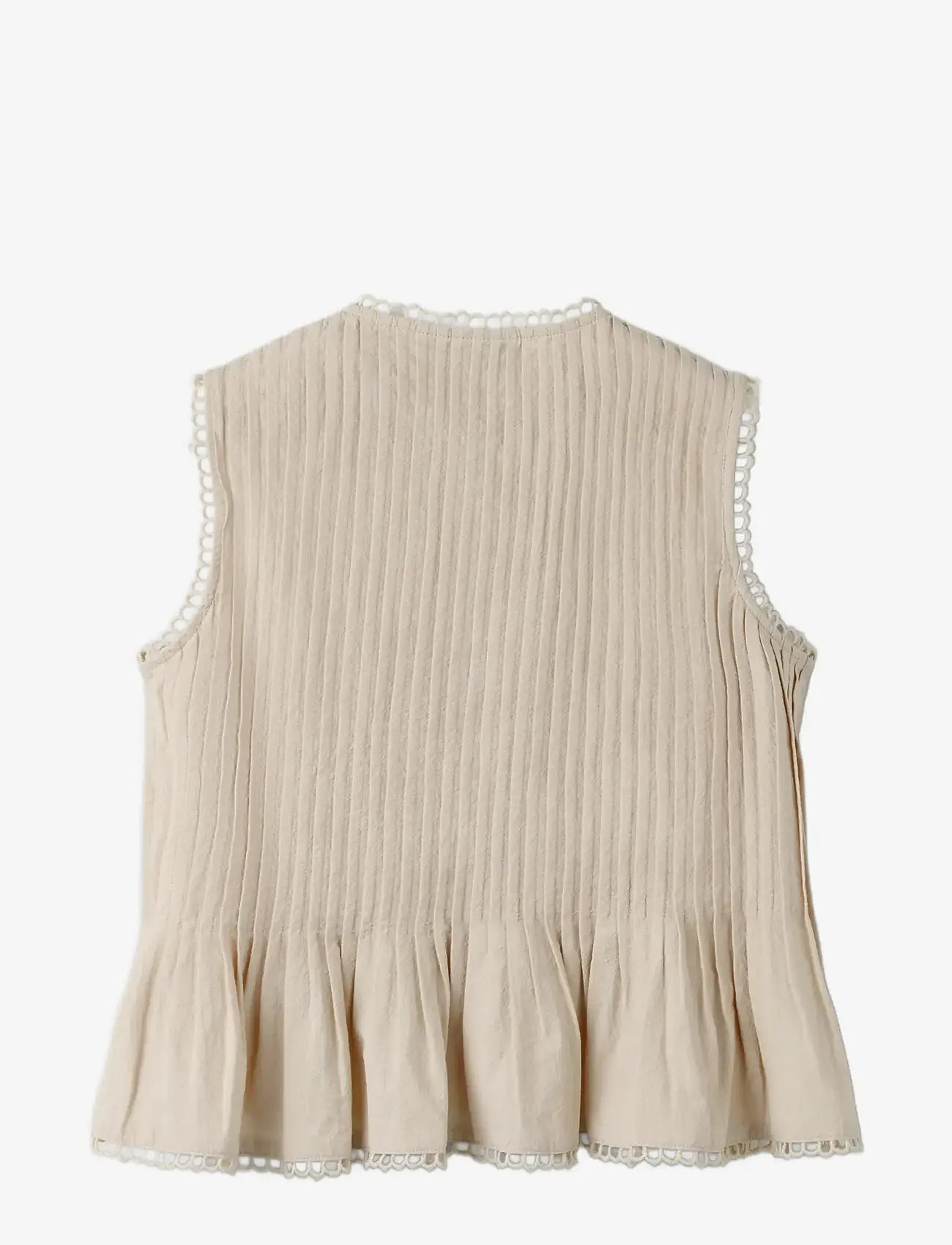 LMTD - NLFLOSTA SL SHORT SHIRT - pluusid ja tuunikad - white pepper - 1