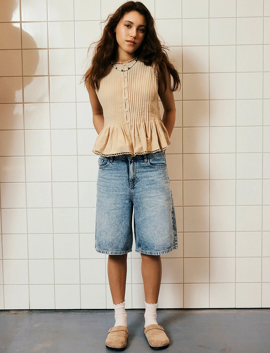 LMTD - NLFLOSTA SL SHORT SHIRT - blusen & tuniken - white pepper - 2