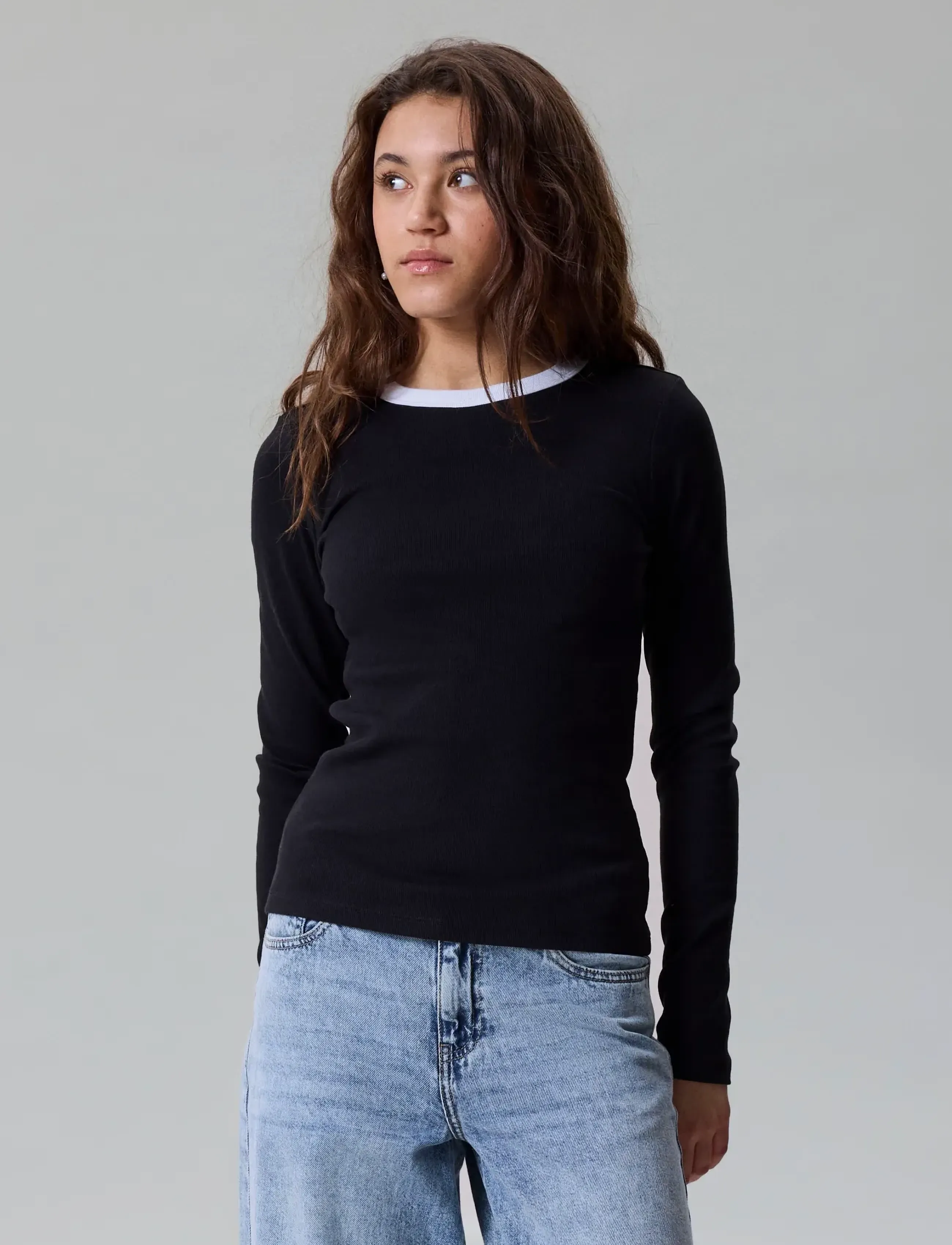 LMTD - NLFFENVO LS S TOP - t-shirts - black - 4