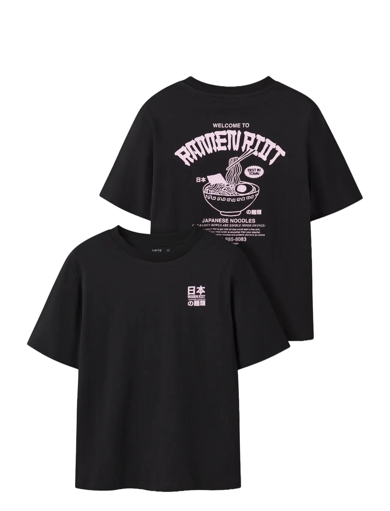 LMTD NLNRAMEN SS L TOP - Teens 140-176 - BLACK / black