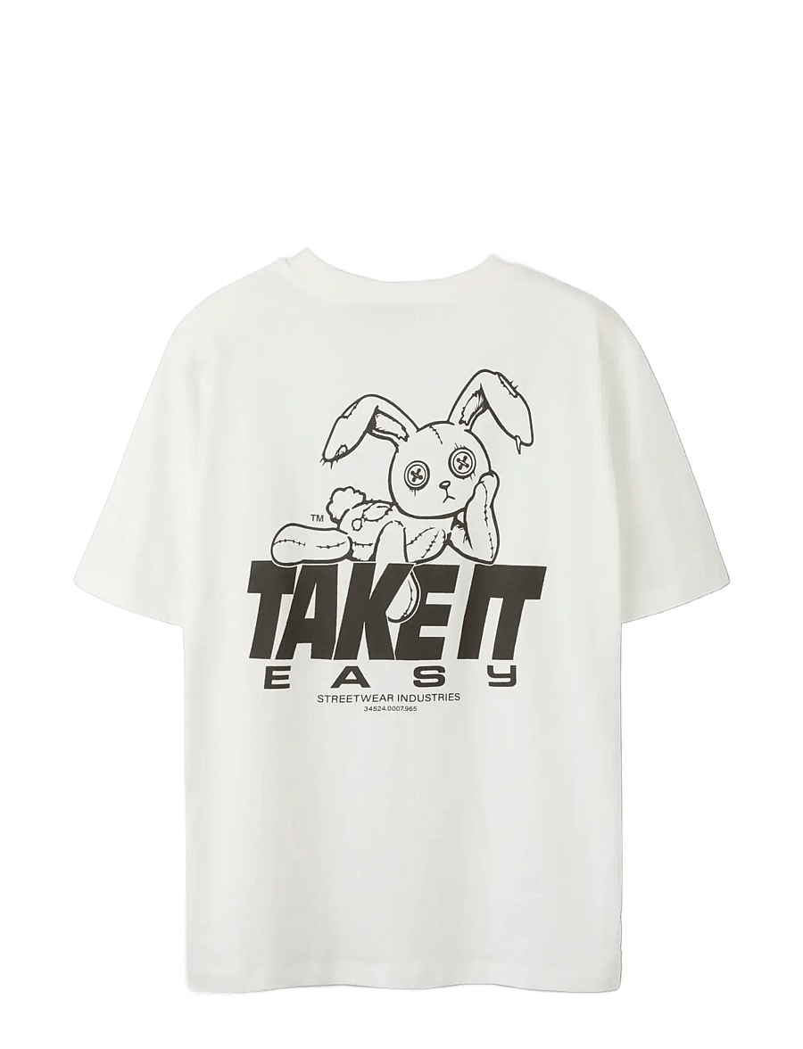 LMTD - NLMEASY SS L TOP - korte mouwen - white alyssum - 2