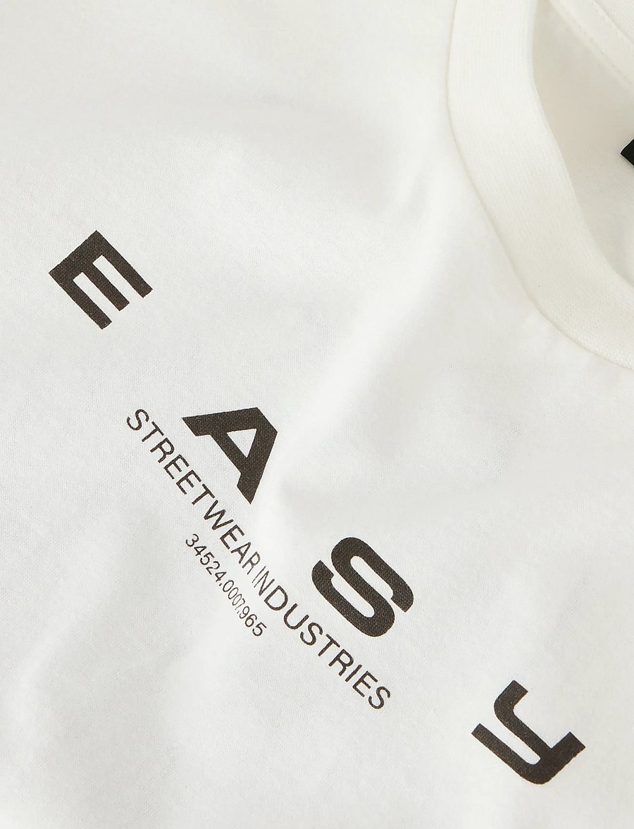 LMTD - NLMEASY SS L TOP - korte mouwen - white alyssum - 3