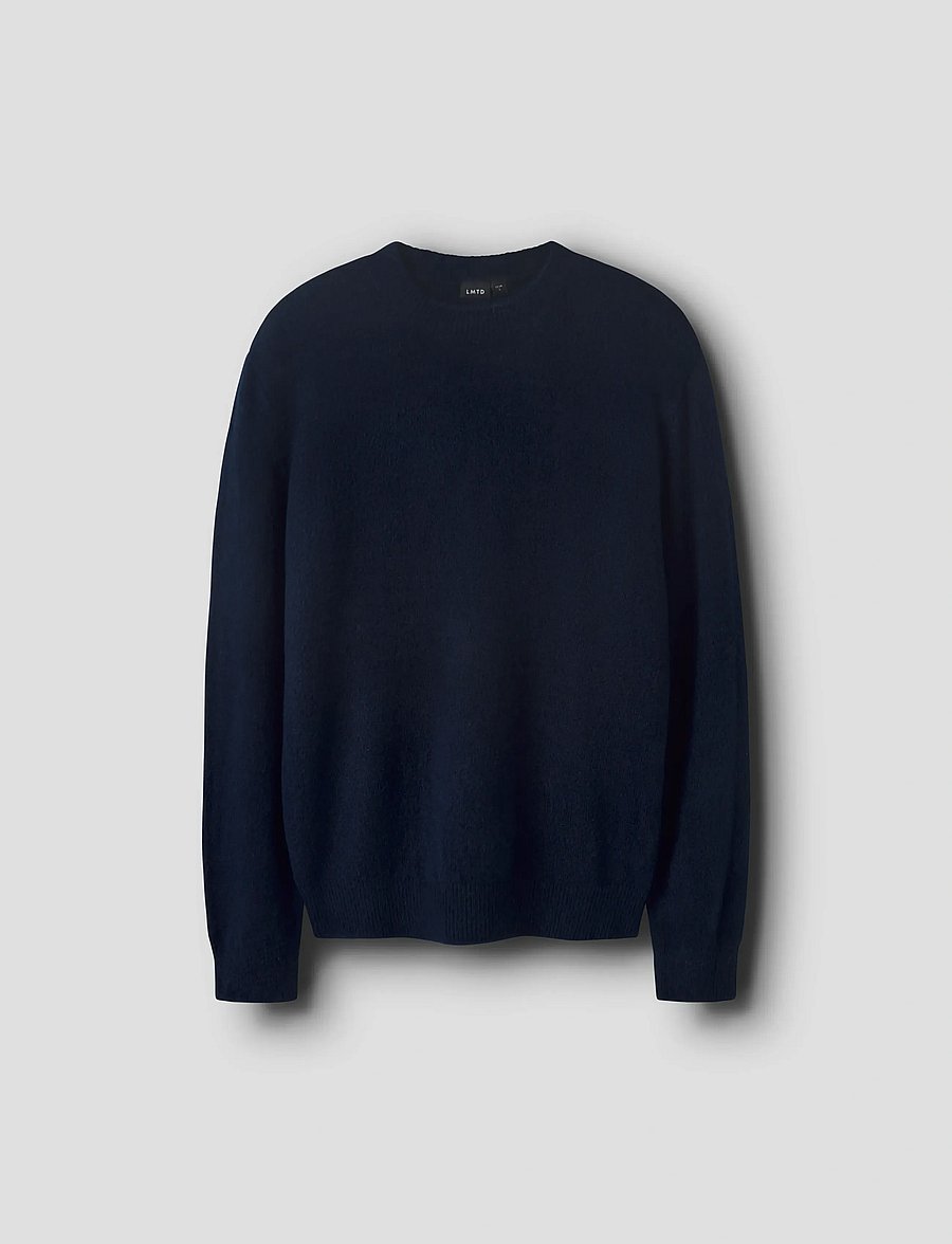 LMTD - NLMLODETS LS O-NECK KNIT - trøjer - dark sapphire - 0