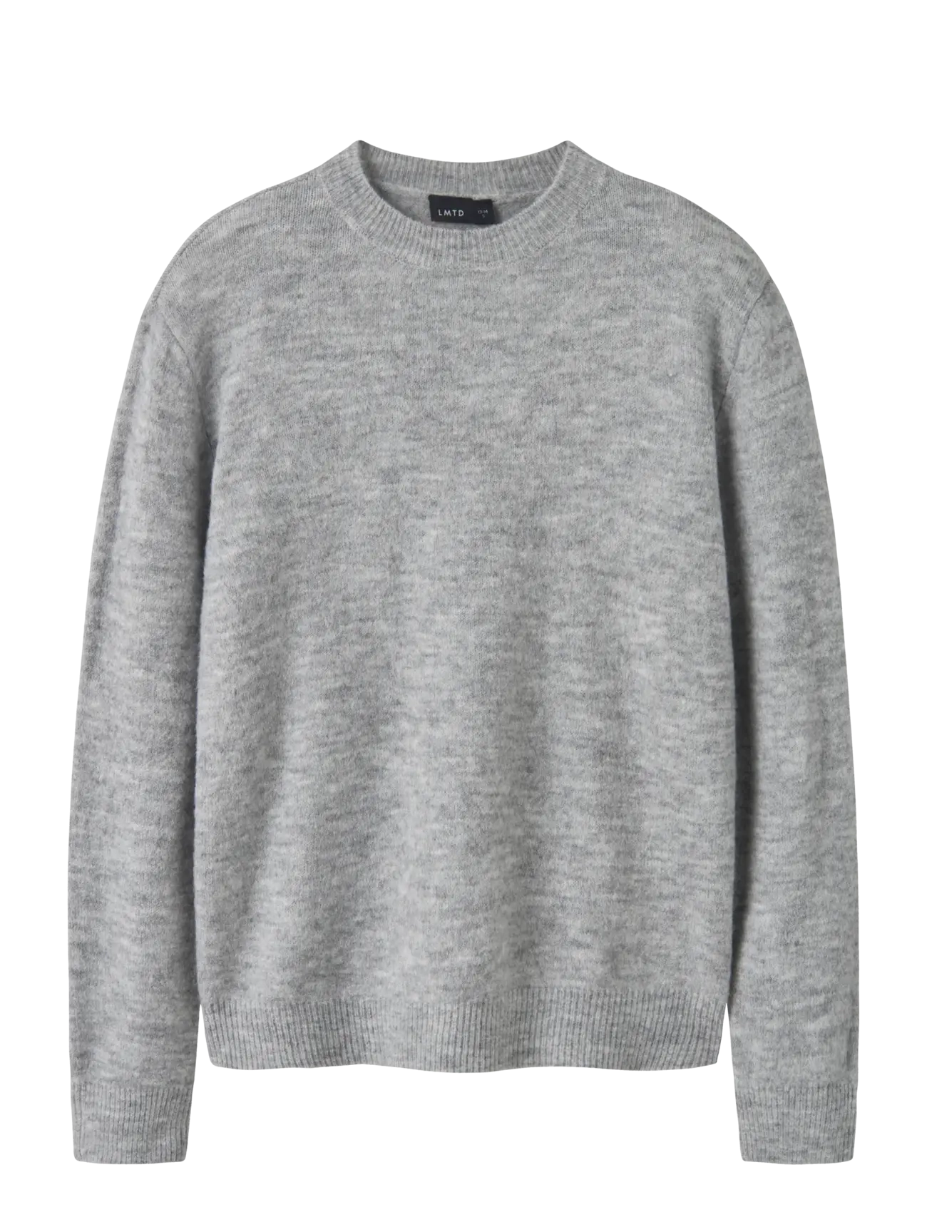 LMTD NLMLODETS LS O-NECK KNIT - Strik - LIGHT GREY MELANGE / grey