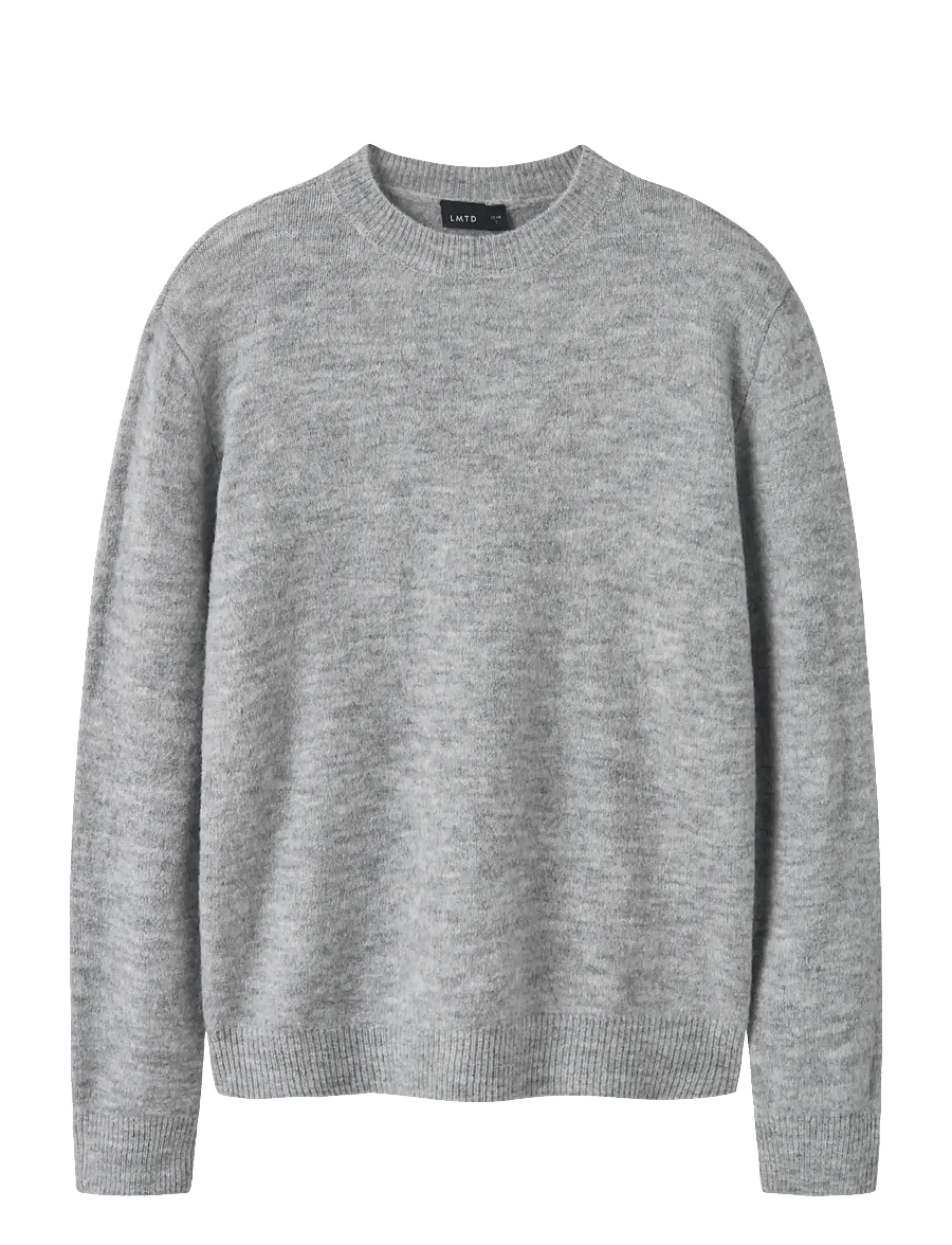 LMTD - NLMLODETS LS O-NECK KNIT - trøjer - light grey melange - 1