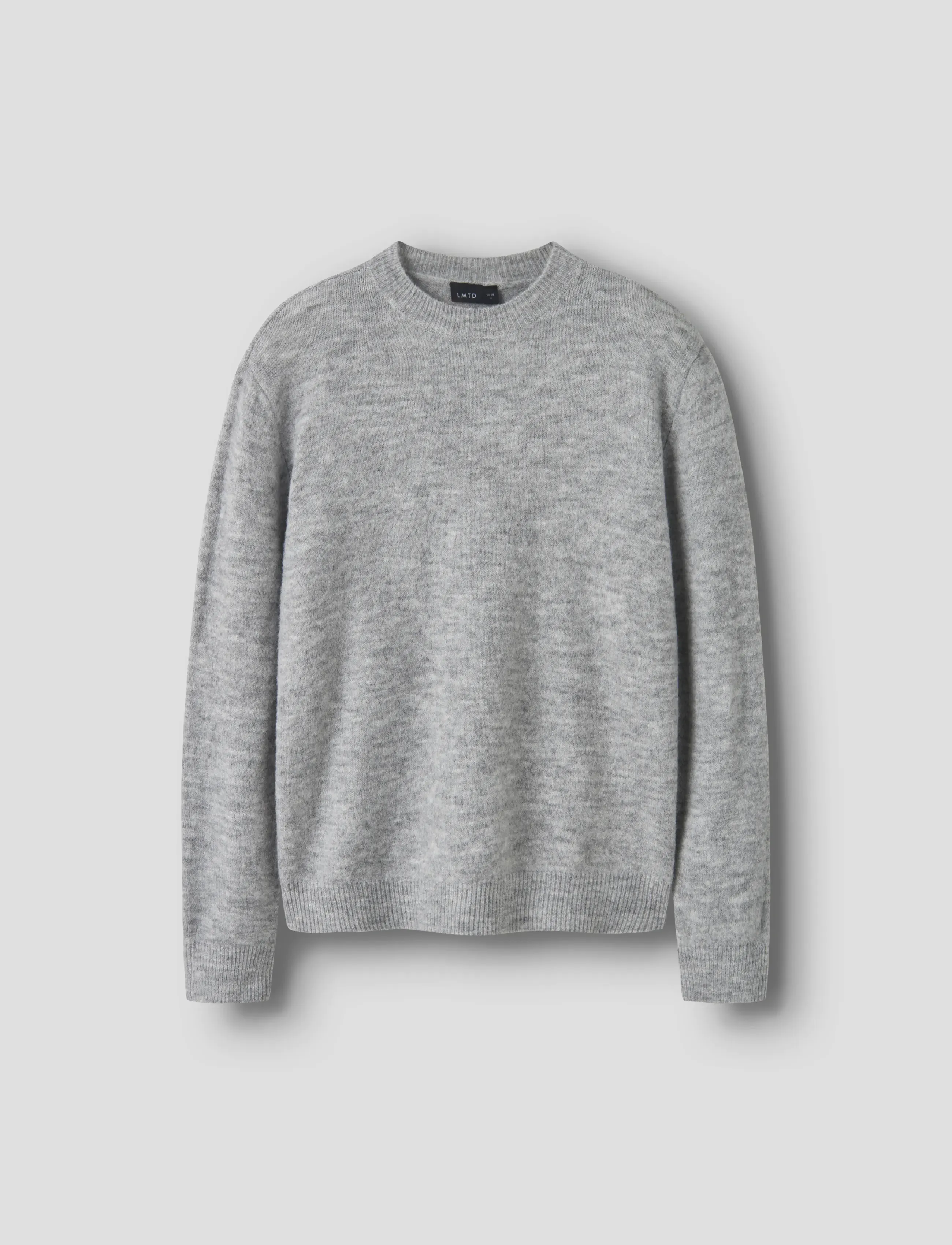 LMTD NLMLODETS LS O-NECK KNIT - Gensere - LIGHT GREY MELANGE / grey