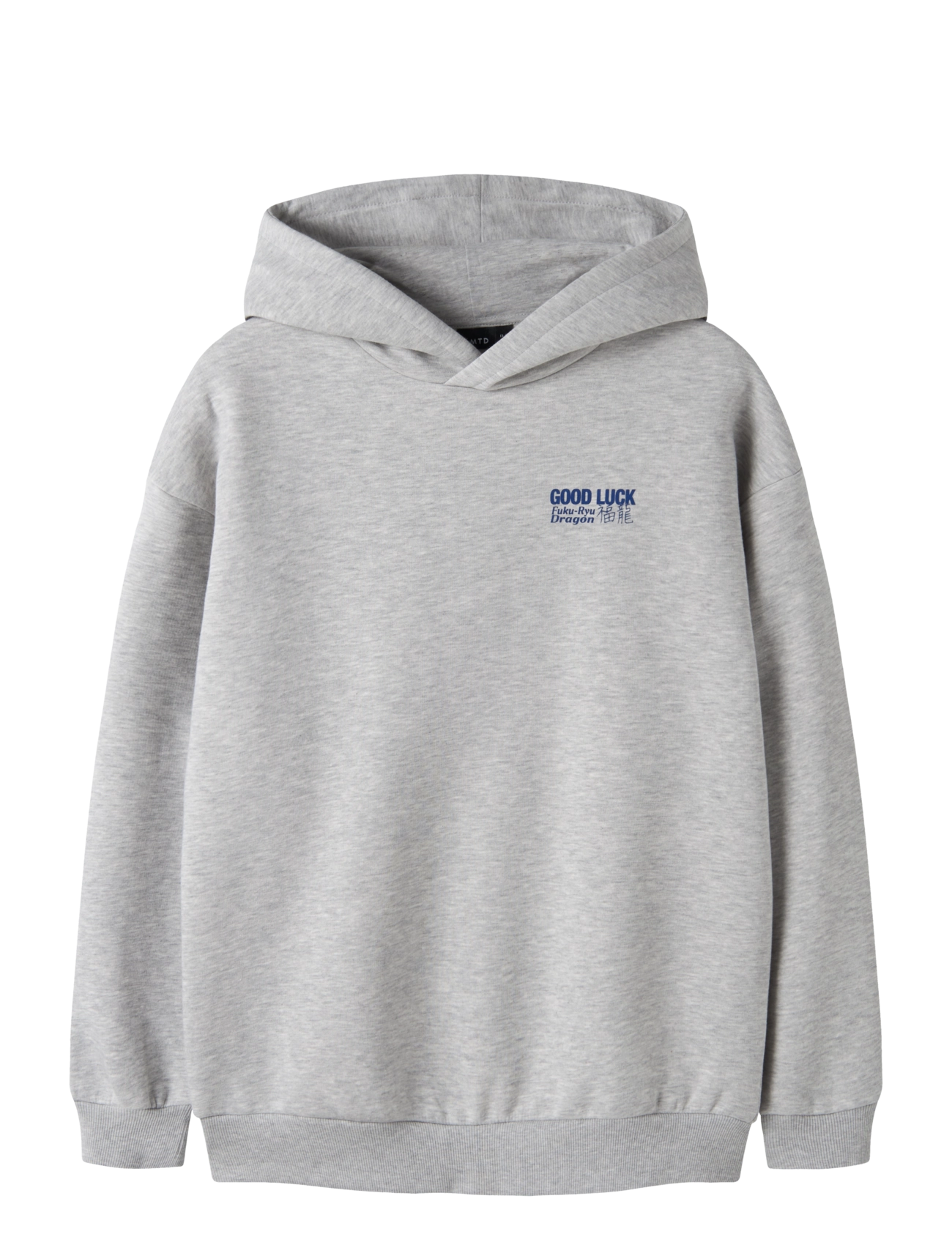 LMTD NLMNOLUCK LS L SWEAT W. HOOD - LMTD - LIGHT GREY MELANGE / grey
