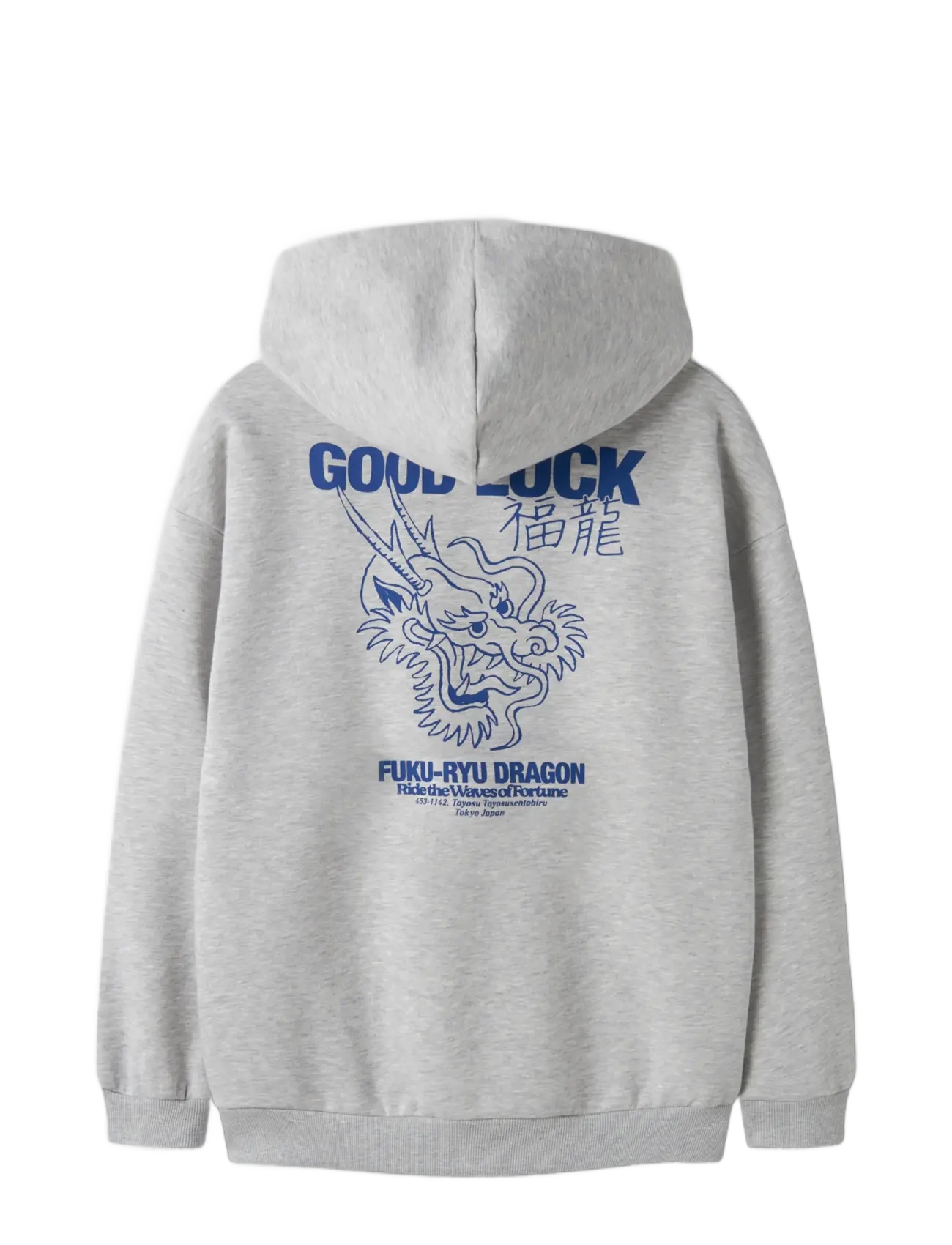 LMTD - NLMNOLUCK LS L SWEAT W. HOOD - light grey melange - 2
