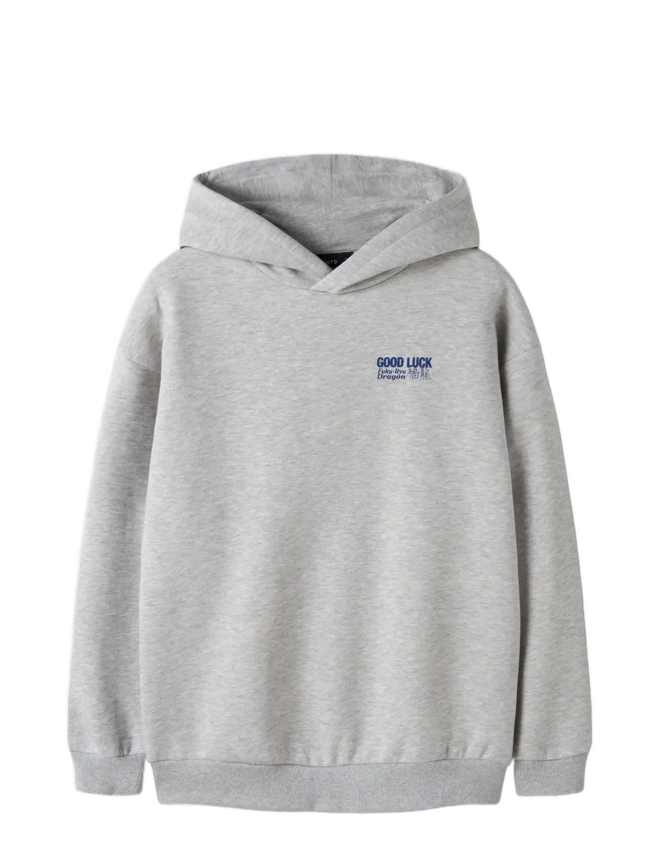 LMTD - NLMNOLUCK LS L SWEAT W. HOOD - light grey melange - 3