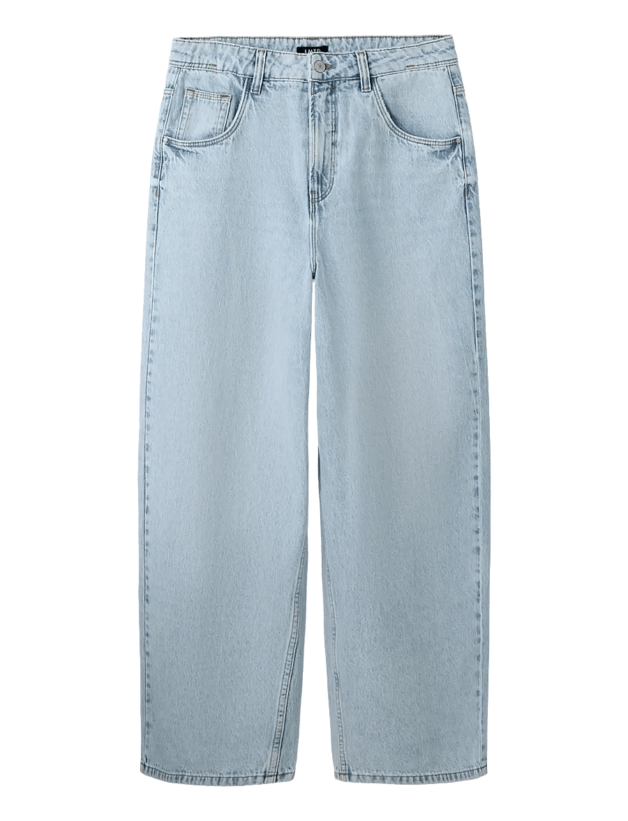 LMTD - NLNBIRM DNM SKATE LOOSE PANT - loose jeans - light blue bleached denim - 0
