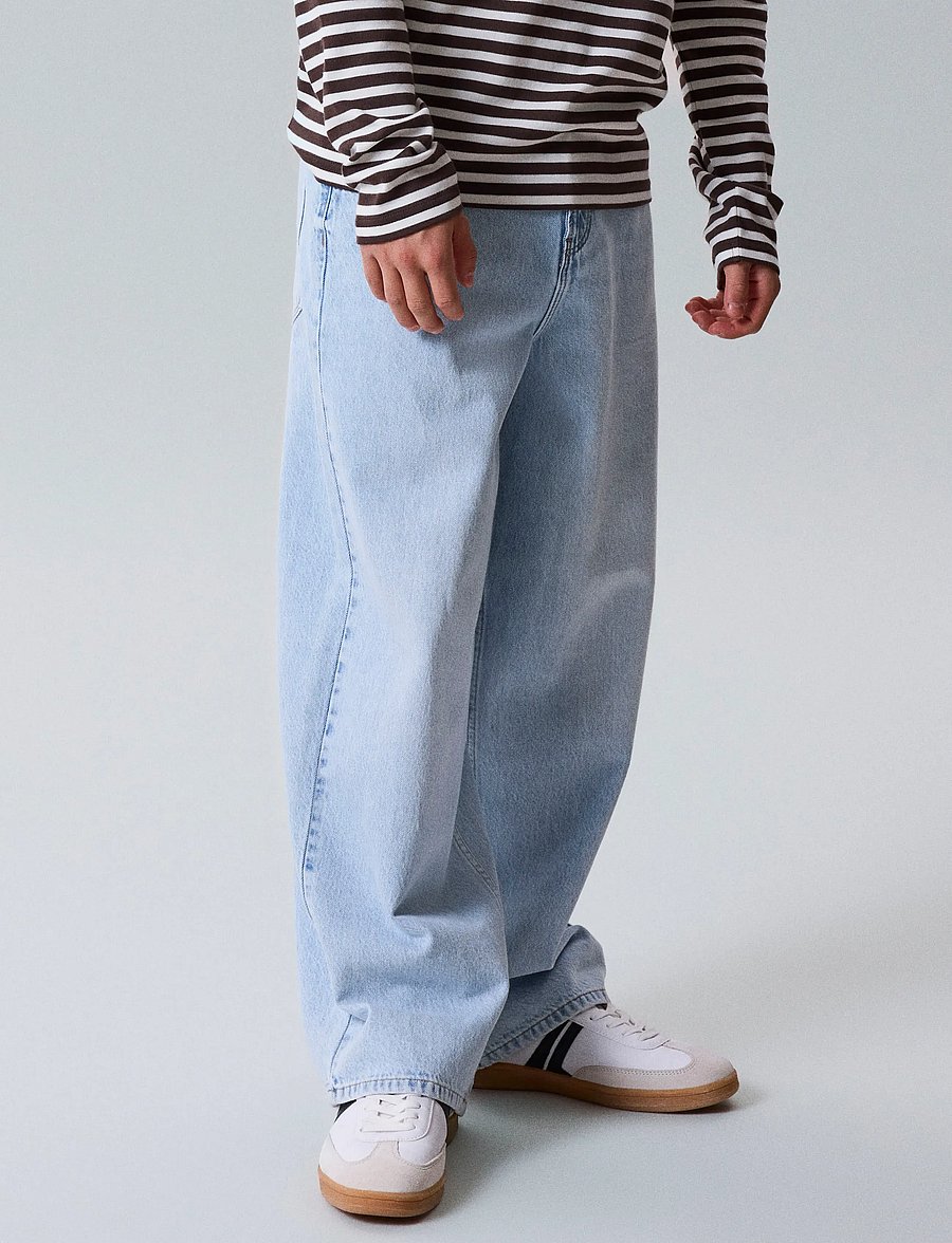 LMTD - NLNBIRM DNM SKATE LOOSE PANT - loose jeans - light blue bleached denim - 2