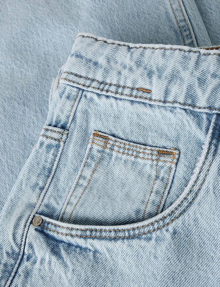 LMTD - NLNBIRM DNM SKATE LOOSE PANT - loose jeans - light blue bleached denim - 4