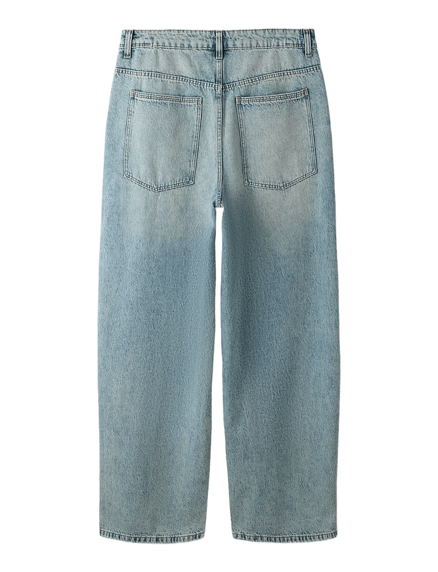 LMTD - NLNBIRM DNM SKATE LOOSE PANT - loose jeans - light blue denim - 1