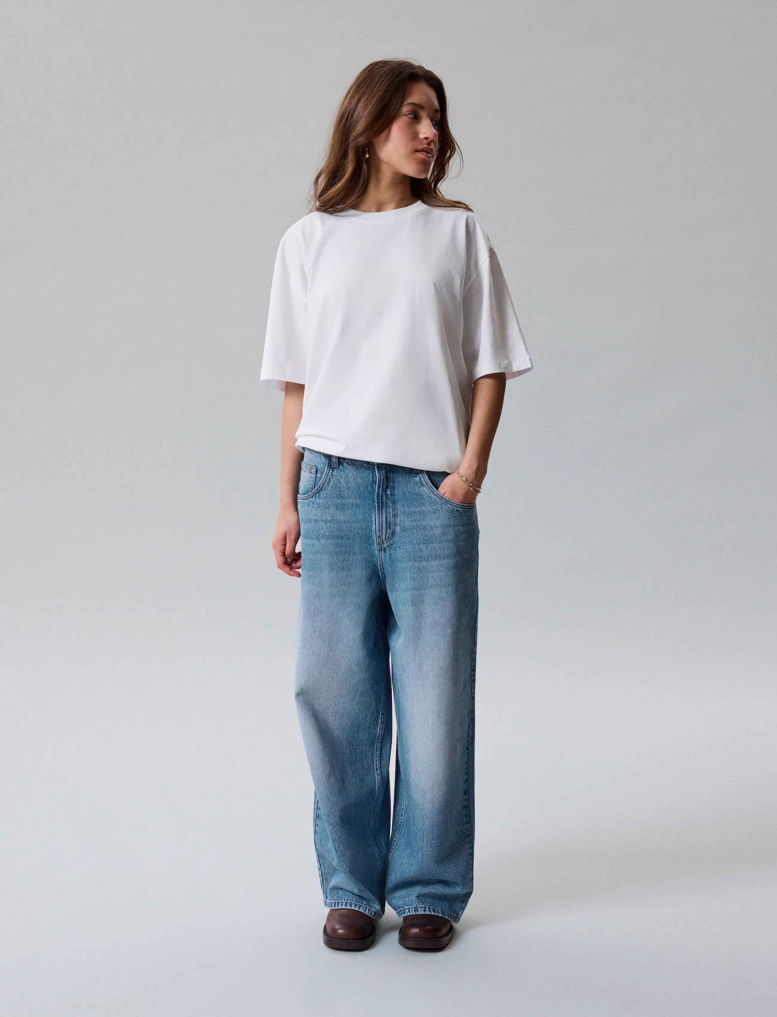 LMTD - NLNBIRM DNM SKATE LOOSE PANT - loose jeans - light blue denim - 3