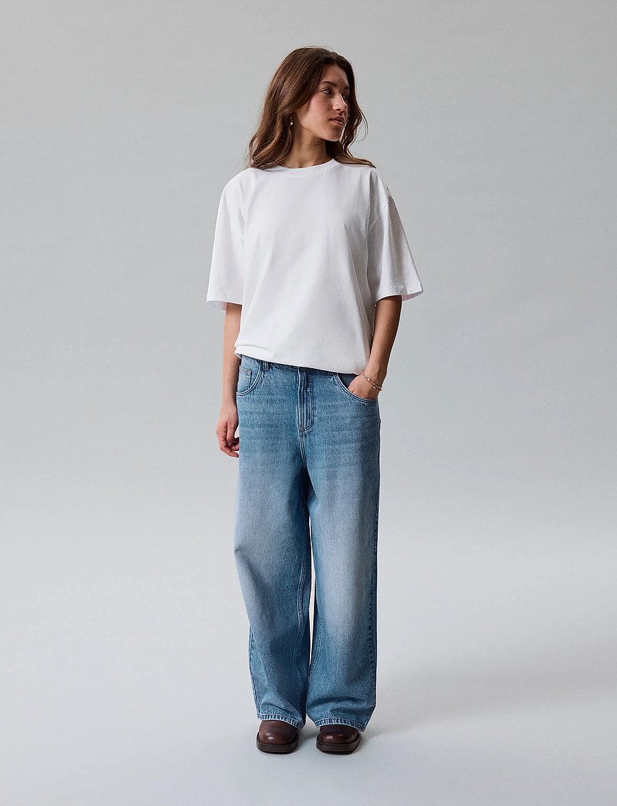 LMTD - NLNBIRM DNM SKATE LOOSE PANT - loose jeans - light blue denim - 3