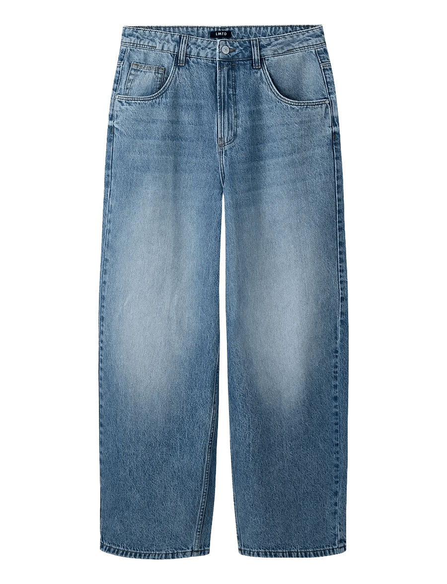 LMTD - NLNBIRM DNM SKATE LOOSE PANT - loose jeans - medium blue denim - 1