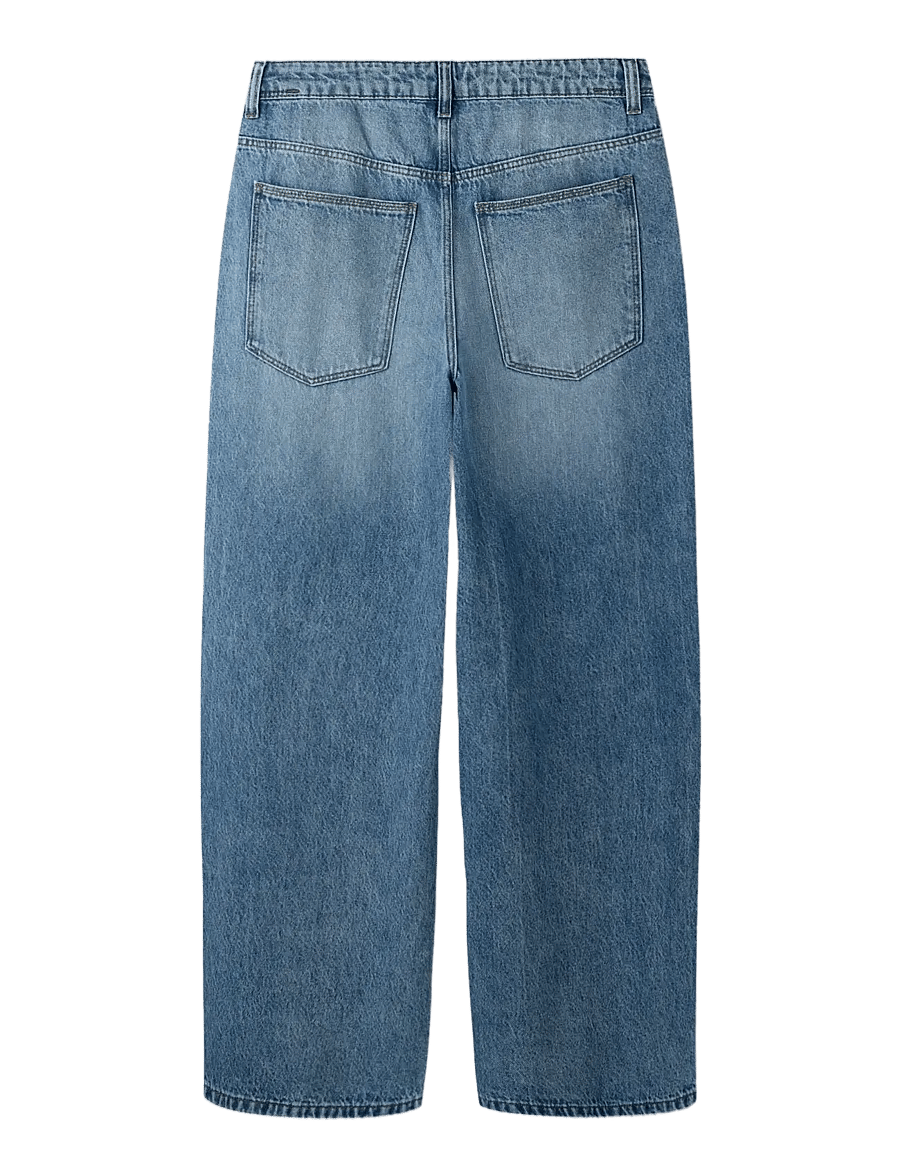 LMTD - NLNBIRM DNM SKATE LOOSE PANT - loose jeans - medium blue denim - 2