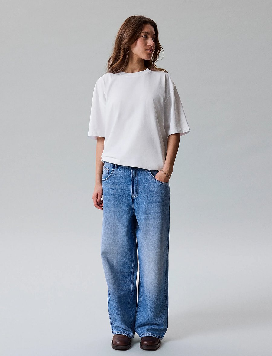 LMTD - NLNBIRM DNM SKATE LOOSE PANT - loose jeans - medium blue denim - 5