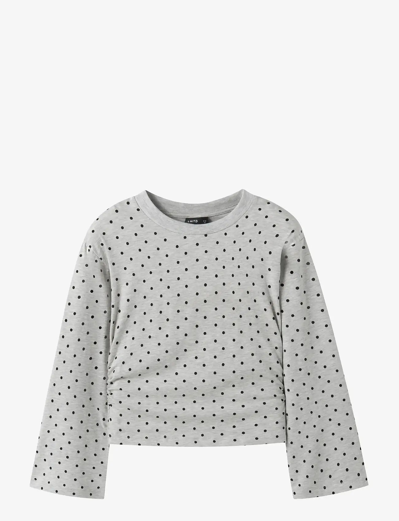 LMTD - NLFDOSSO LS ROUCHED SHORT TOP - sweatshirts - light grey melange - 1