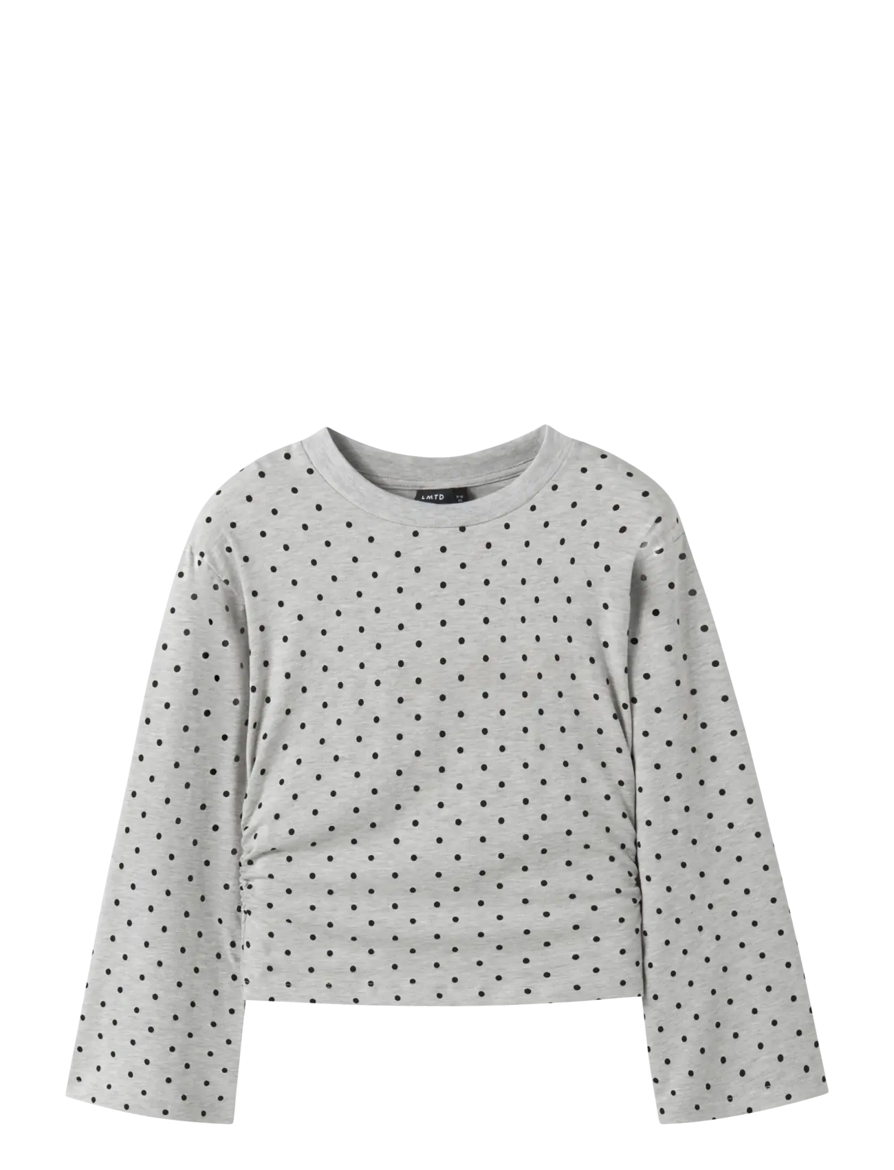 LMTD NLFDOSSO LS ROUCHED SHORT TOP - Teismelised 140-176 - LIGHT GREY MELANGE / grey