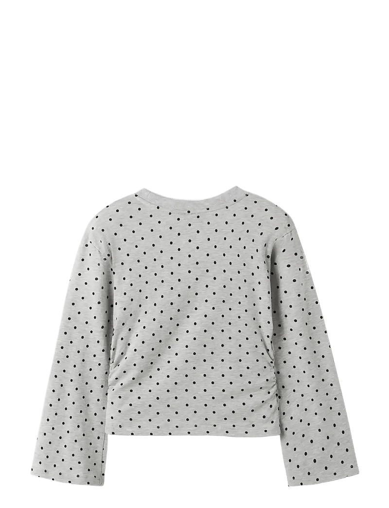 LMTD - NLFDOSSO LS ROUCHED SHORT TOP - sweatshirts - light grey melange - 2