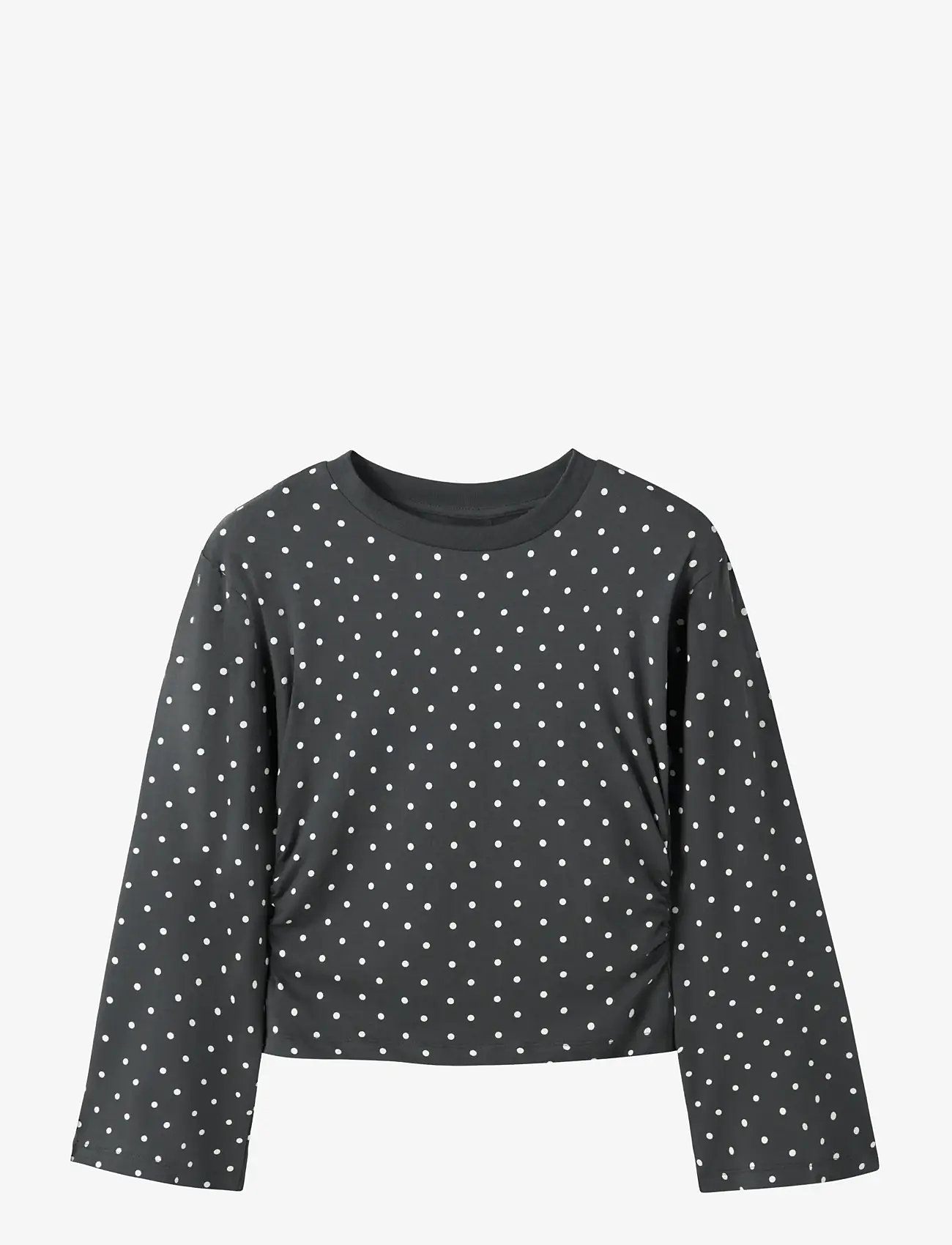 LMTD - NLFDOSSO LS ROUCHED SHORT TOP - sweatshirts - pirate black - 1