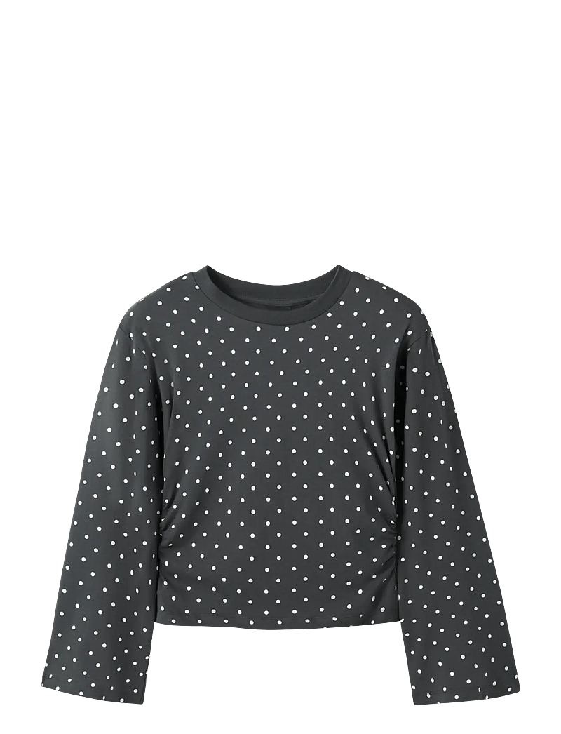 LMTD - NLFDOSSO LS ROUCHED SHORT TOP - dressipluusid - pirate black - 1