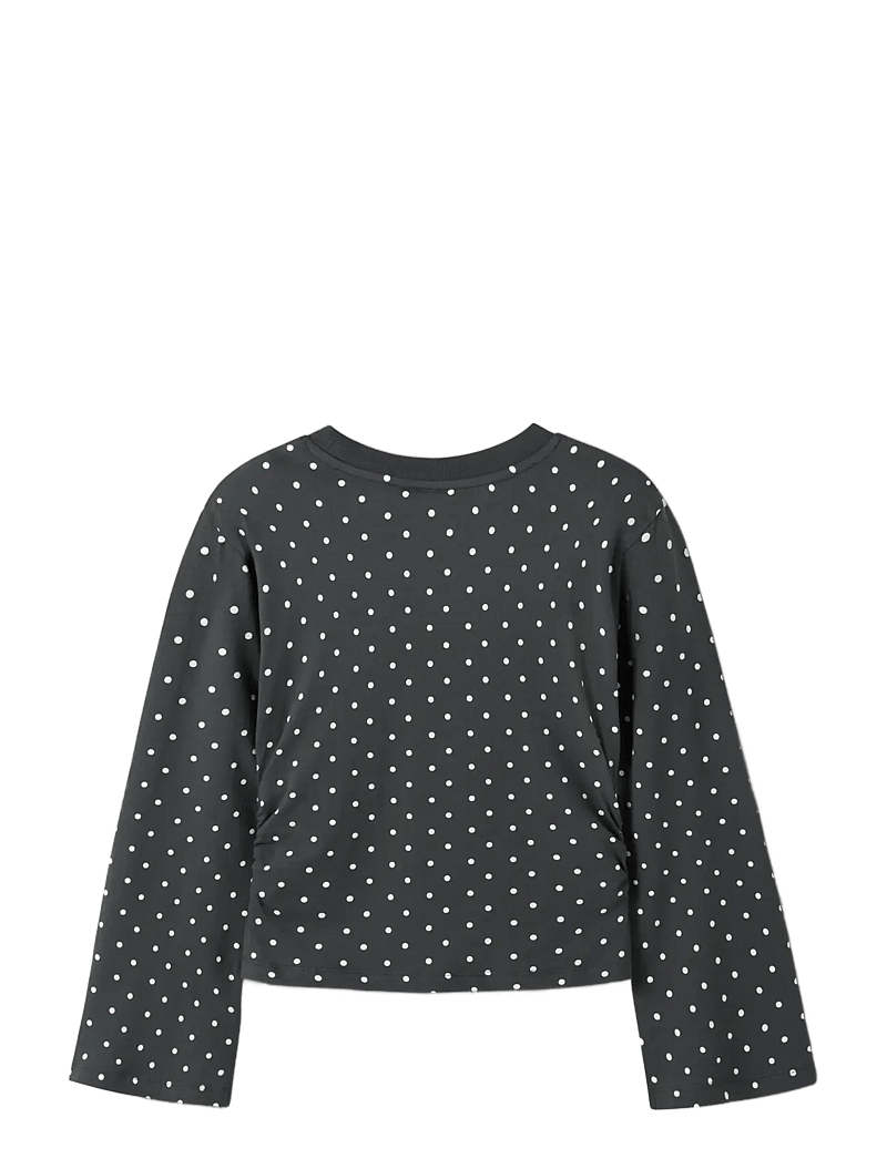 LMTD - NLFDOSSO LS ROUCHED SHORT TOP - dressipluusid - pirate black - 2