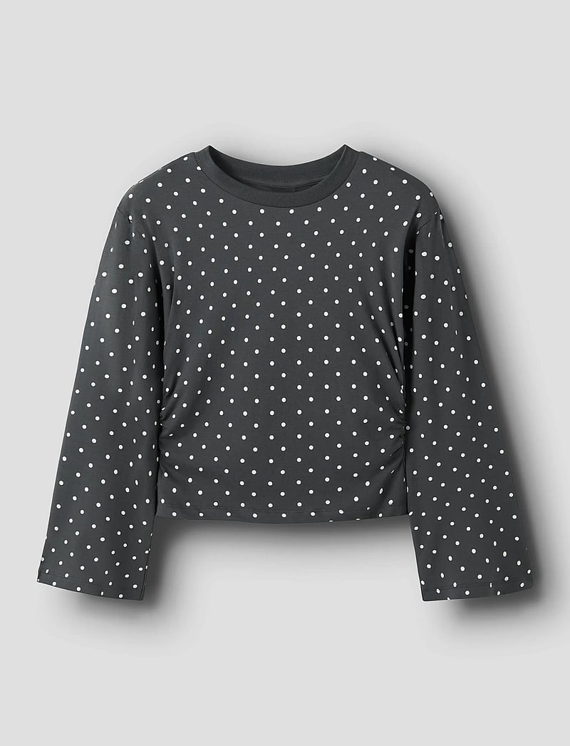 LMTD - NLFDOSSO LS ROUCHED SHORT TOP - dressipluusid - pirate black - 0