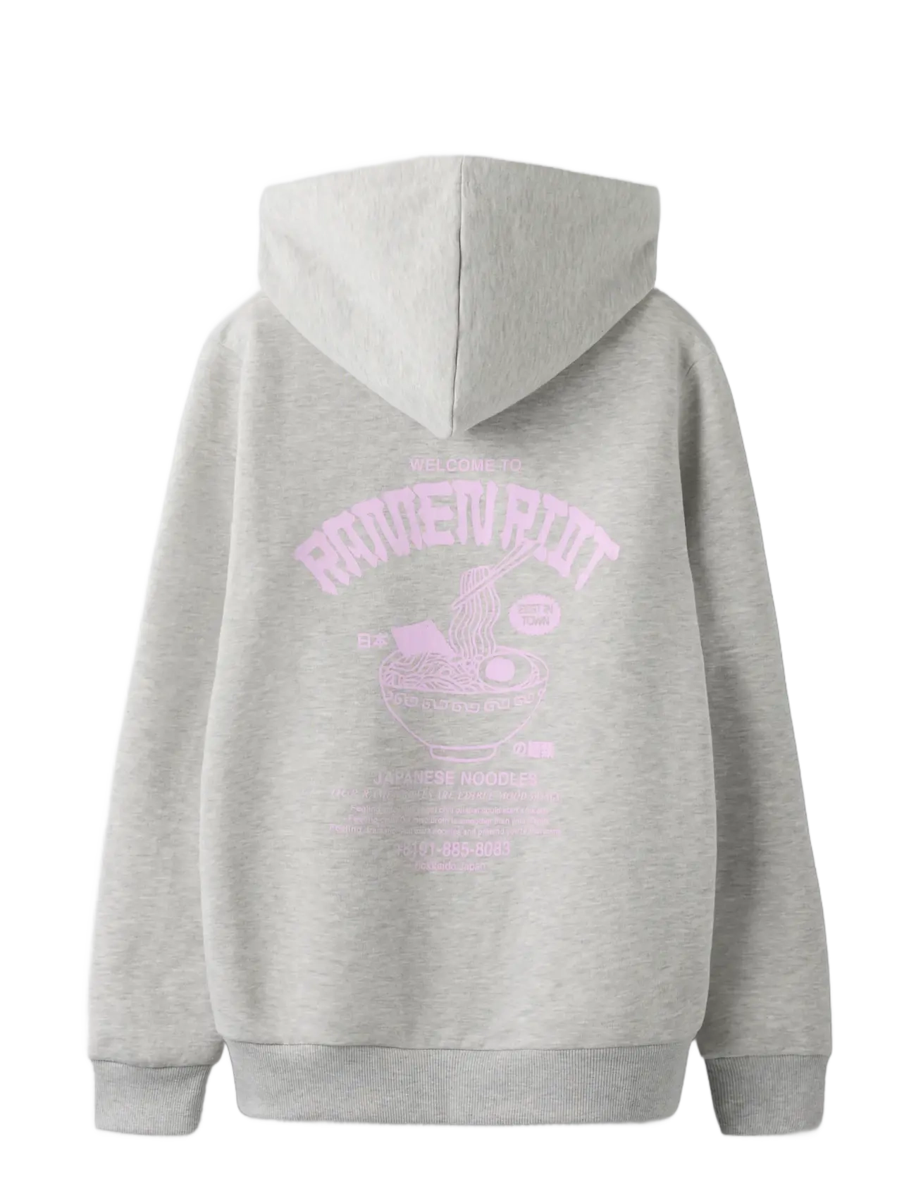 LMTD - NLMRAMEN LS SWEAT W. HOOD - light grey melange - 1