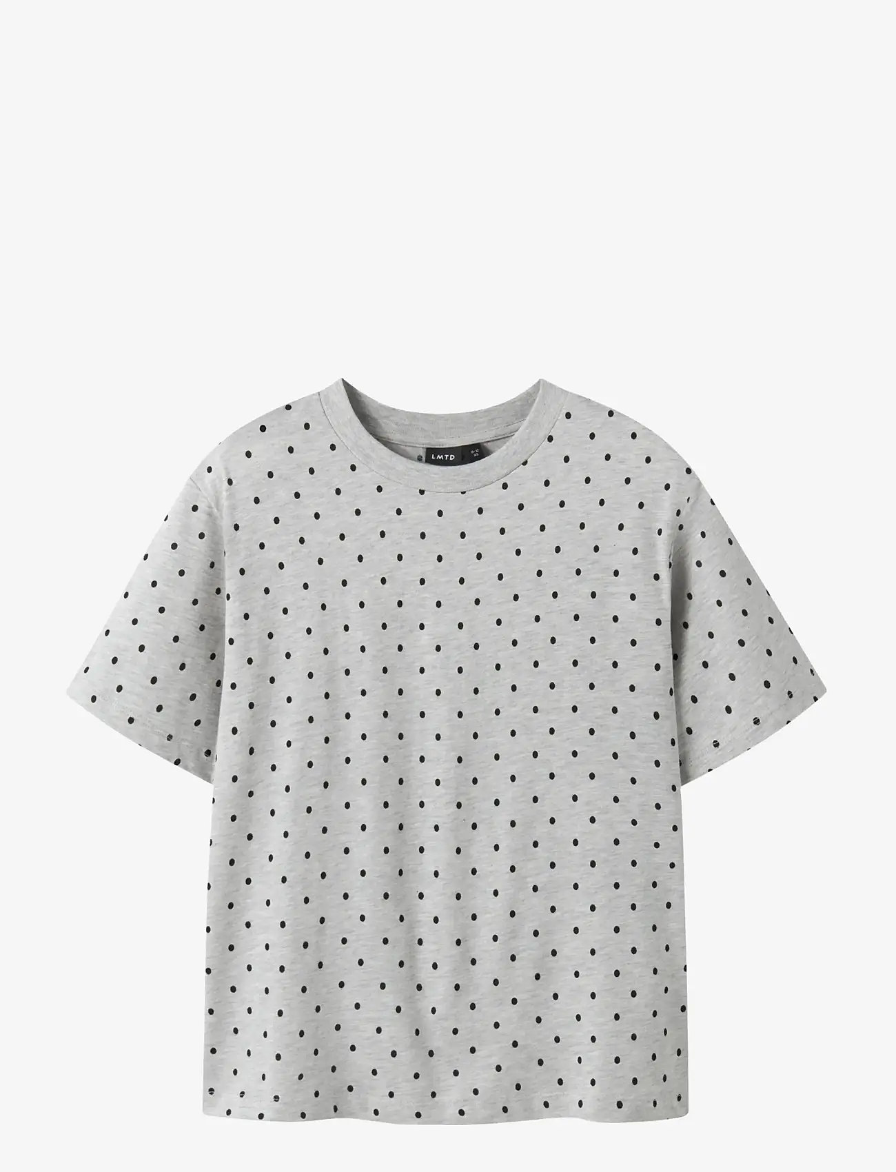 LMTD - NLFDOSSO SS L TOP - kortærmede t-shirts - light grey melange - 0