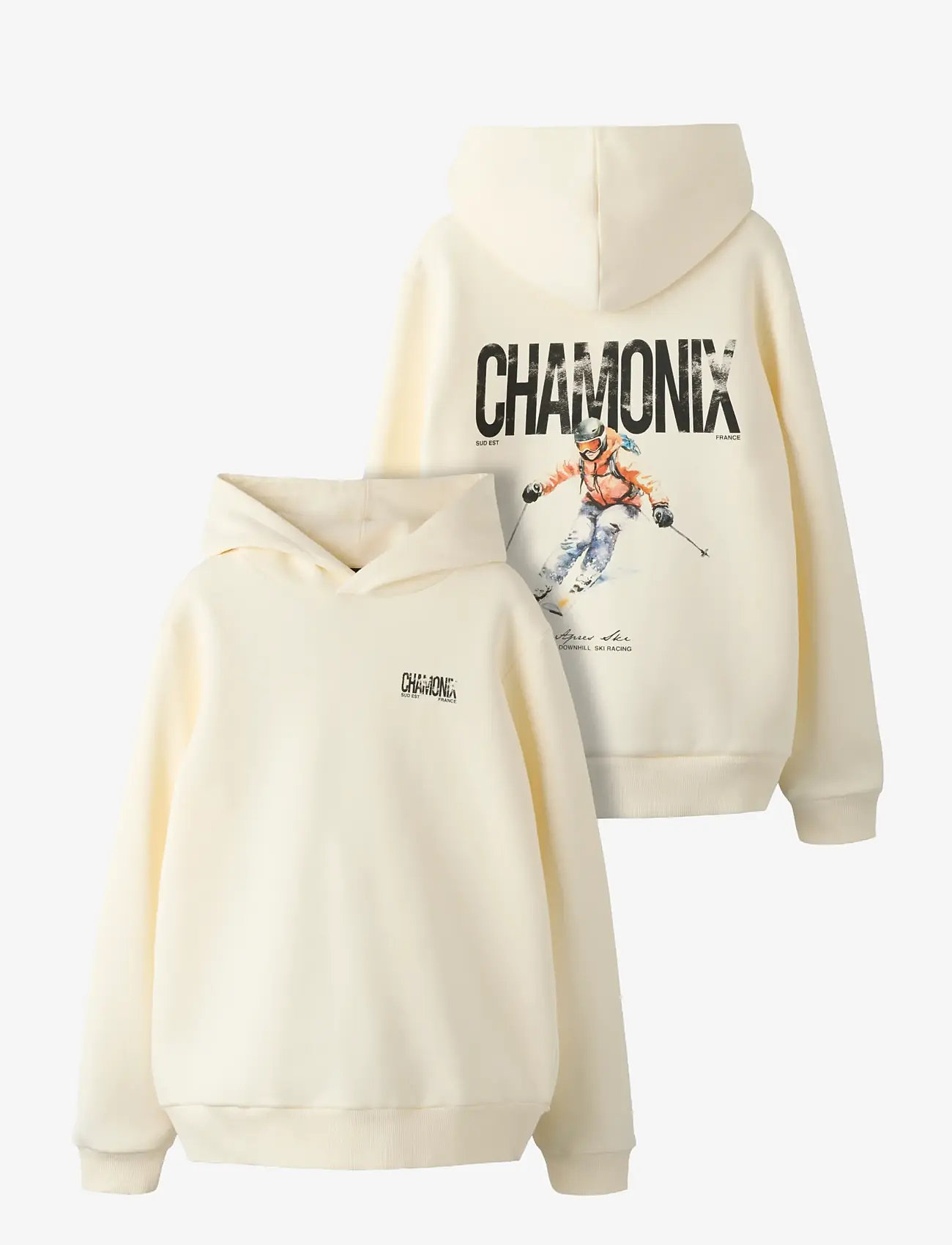 LMTD - NLMSKIING LS SWEAT W. HOOD - hættetrøjer - antique white - 1