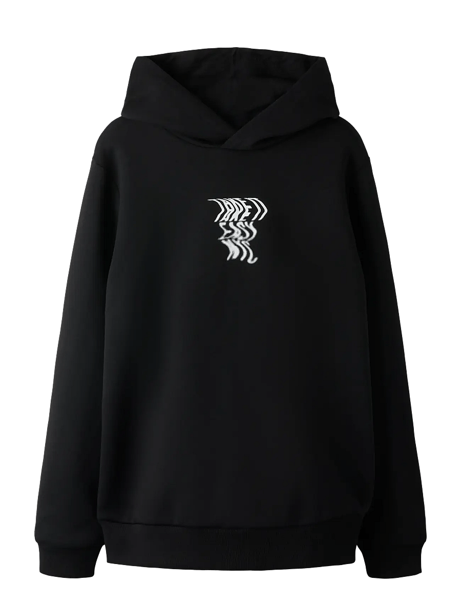 LMTD - NLMTAKE LS SWEAT W. HOOD - hoodies - black - 0