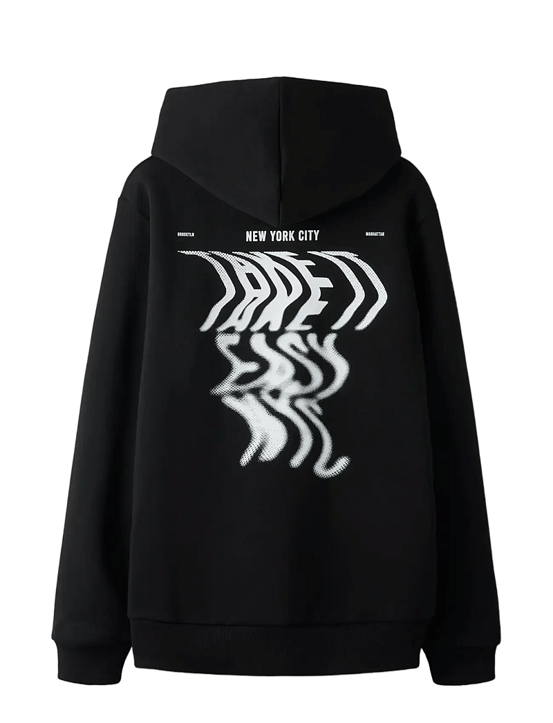 LMTD - NLMTAKE LS SWEAT W. HOOD - hoodies - black - 1