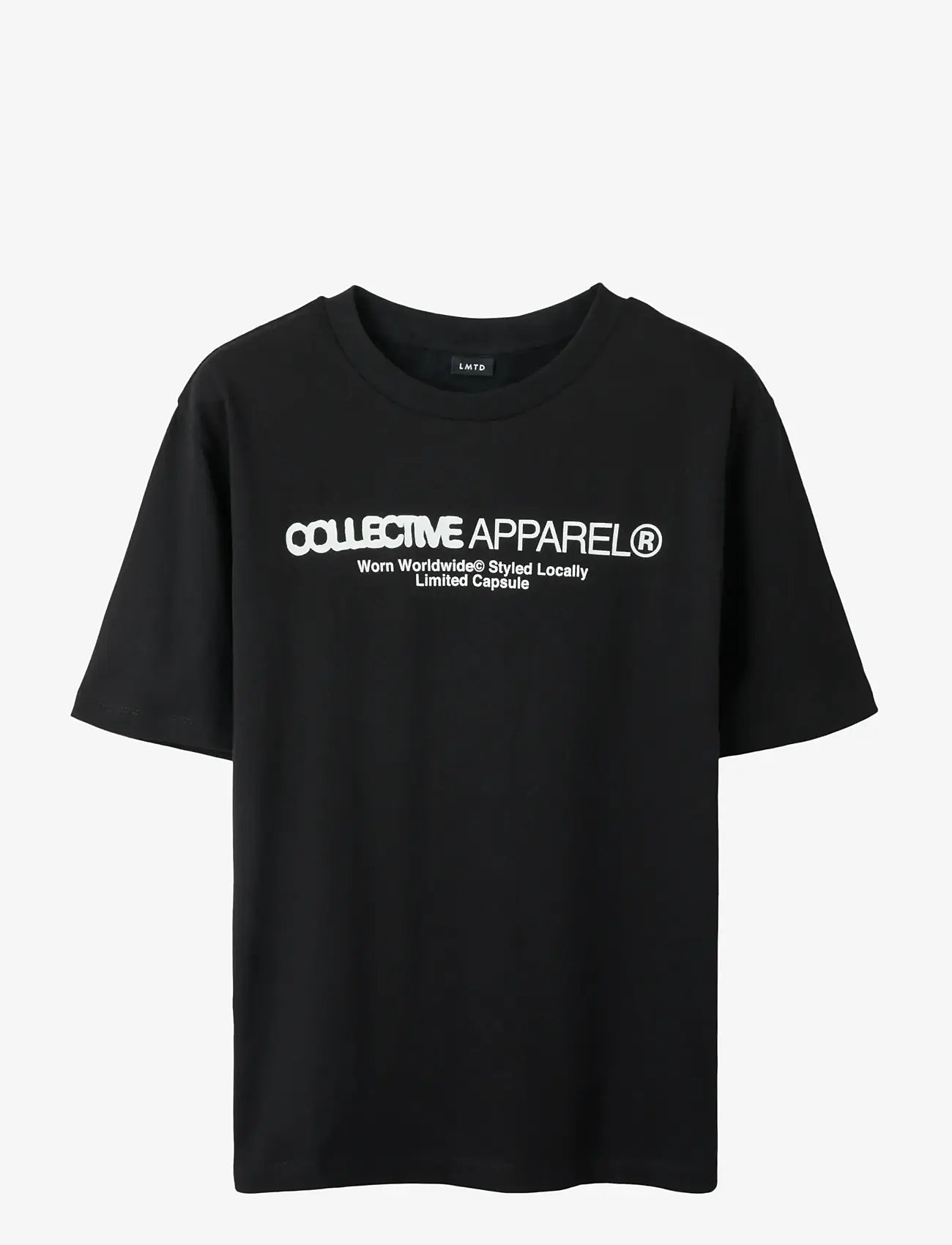 LMTD - NLMUNDIFINED SS L TOP - kortærmede t-shirts - black - 0
