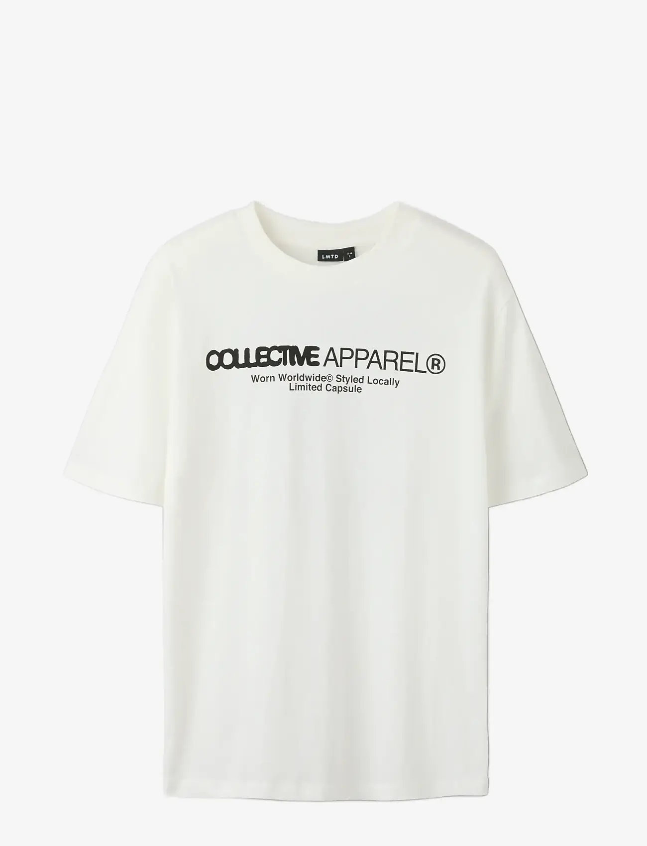 LMTD - NLMUNDIFINED SS L TOP - kortærmede t-shirts - white alyssum - 2
