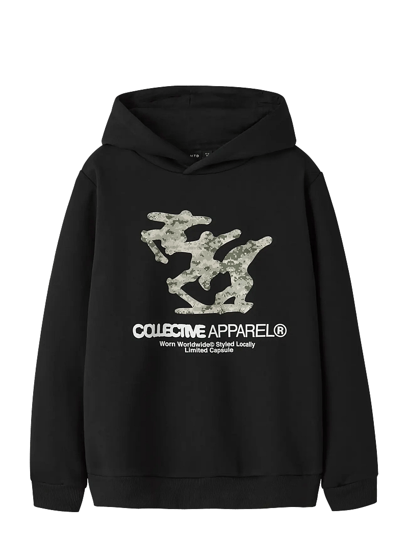 LMTD - NLMUNDIFINED LS SWEAT W. HOOD - kapuzenpullover - black - 1