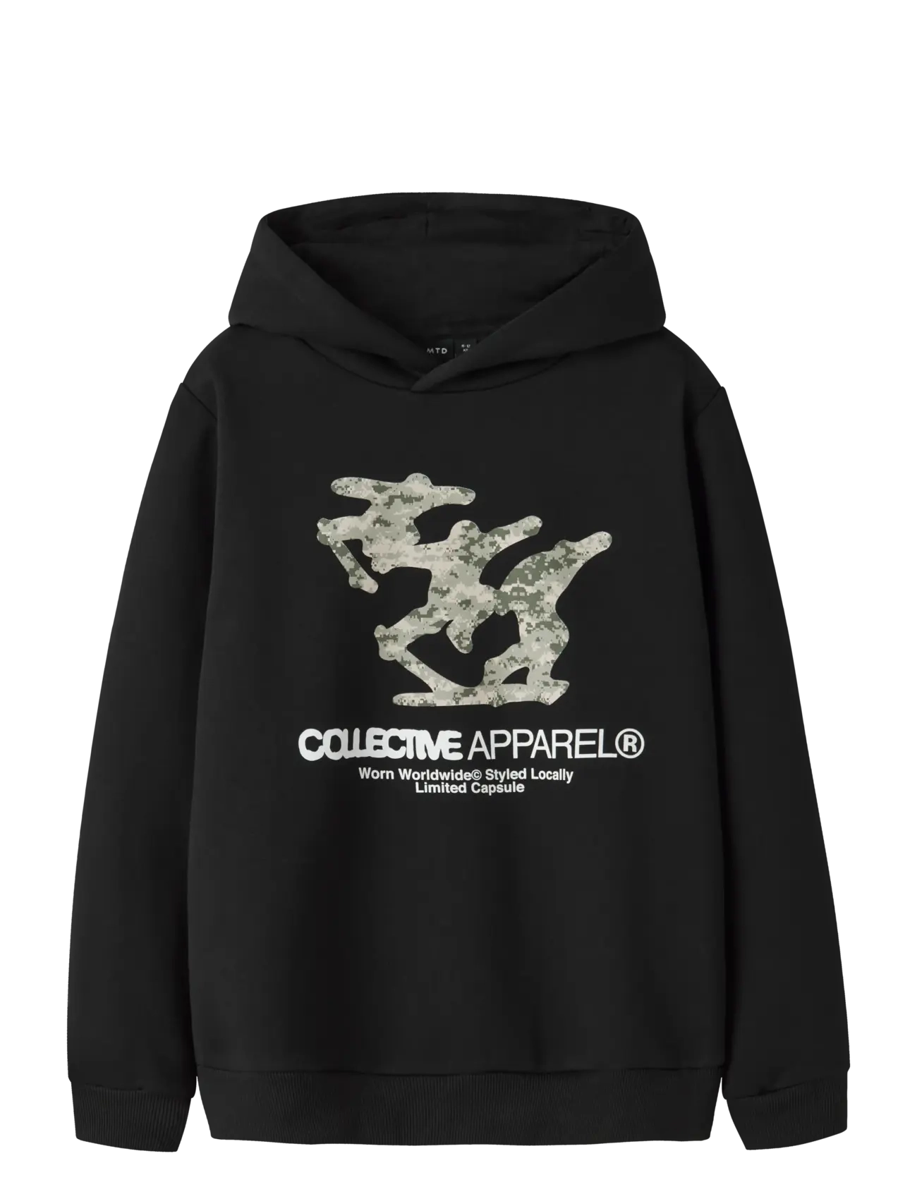 LMTD NLMUNDIFINED LS SWEAT W. HOOD - Sweatshirts & hættetrøjer - BLACK / black
