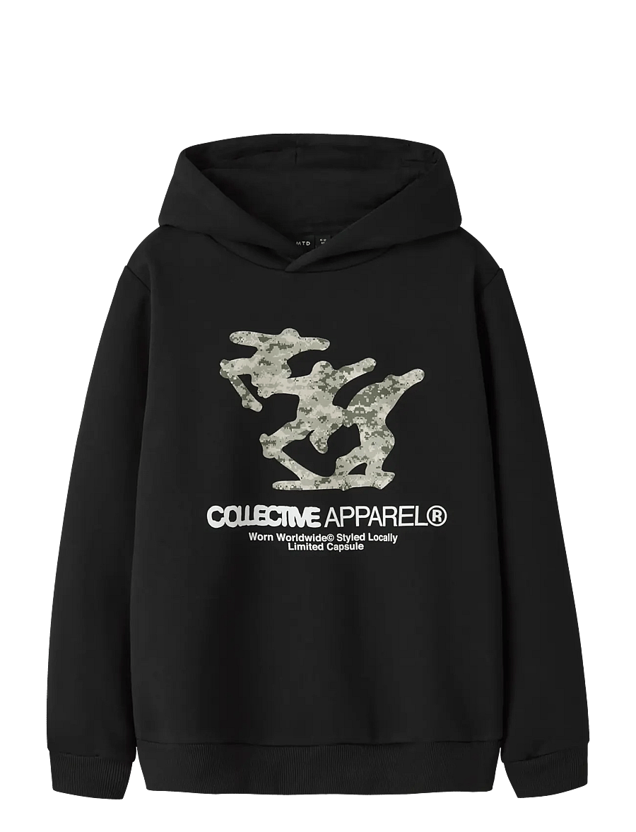 LMTD - NLMUNDIFINED LS SWEAT W. HOOD - kapuzenpullover - black - 1