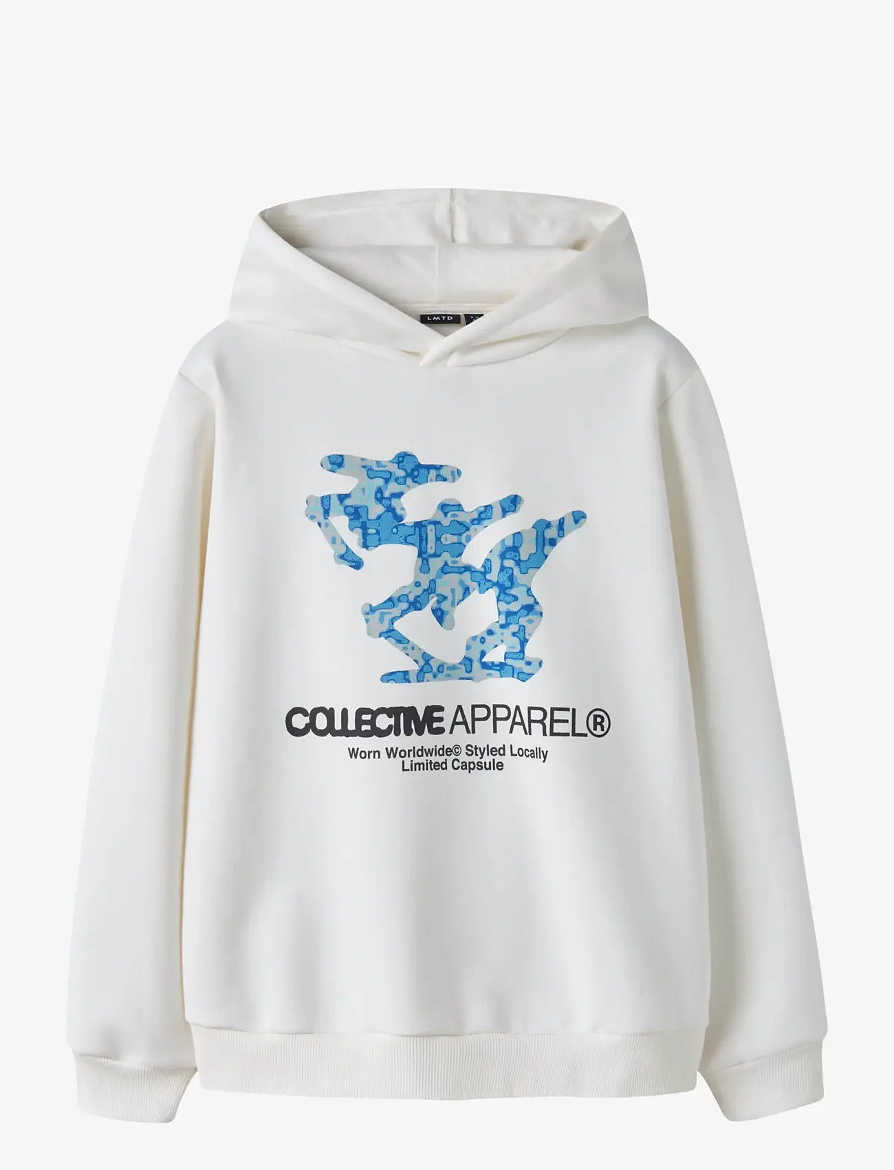 LMTD - NLMUNDIFINED LS SWEAT W. HOOD - huvtröjor - white alyssum - 1