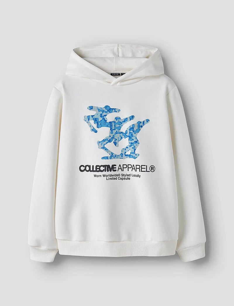 LMTD - NLMUNDIFINED LS SWEAT W. HOOD - kapuzenpullover - white alyssum - 0