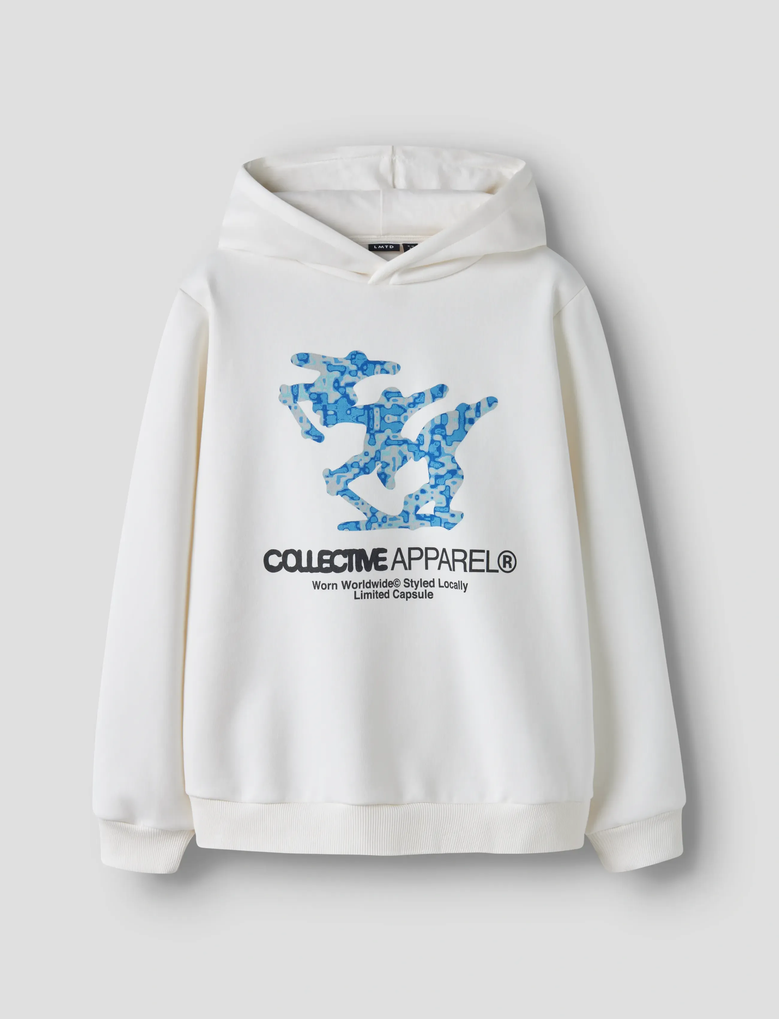 LMTD NLMUNDIFINED LS SWEAT W. HOOD - Överdelar - WHITE ALYSSUM / cream
